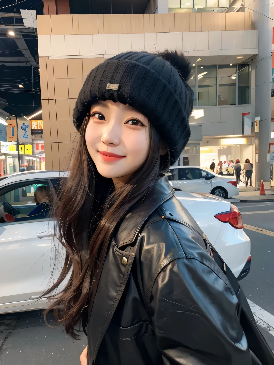 真实的戴眼镜South Korea美女,bright smile,Beautifully, Realistic and realistic facial expressions,South Korea,20 year old woman with short hair,delicate face,South Korea美女,delicate face,