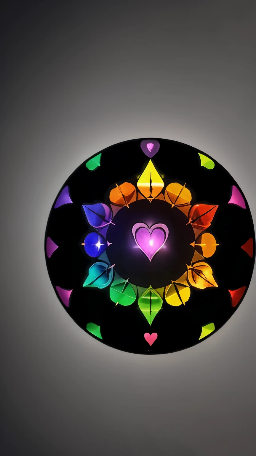 Phone wallpaper: Chakra, Symbol, Sign, Heart, Dark