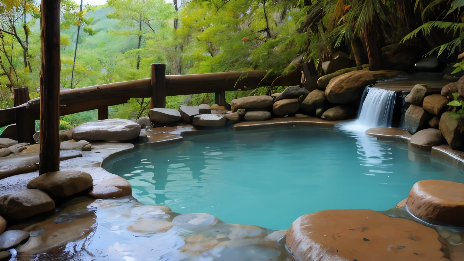 Hidden natural hot springs