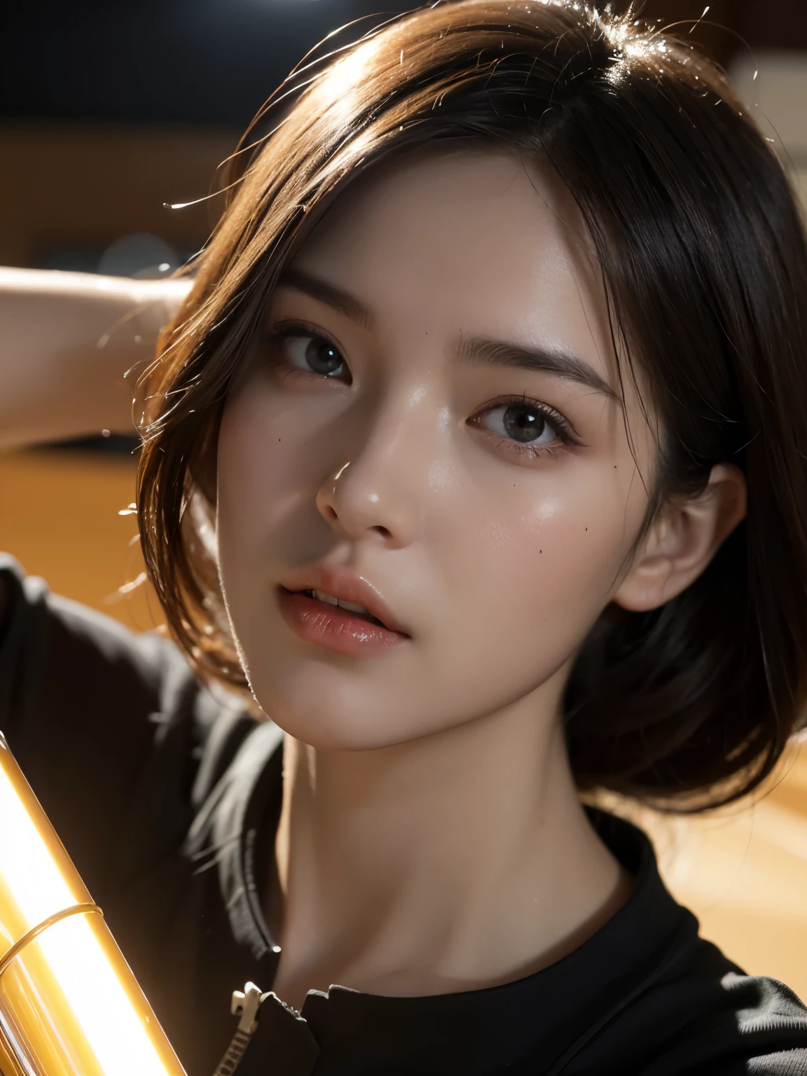 hyper realistic, high detail, movie lighting, ray tracing, angle of view, Heads-up shooting, hyper HD, tmasterpiece, ctextured skin, 4K, Best quality