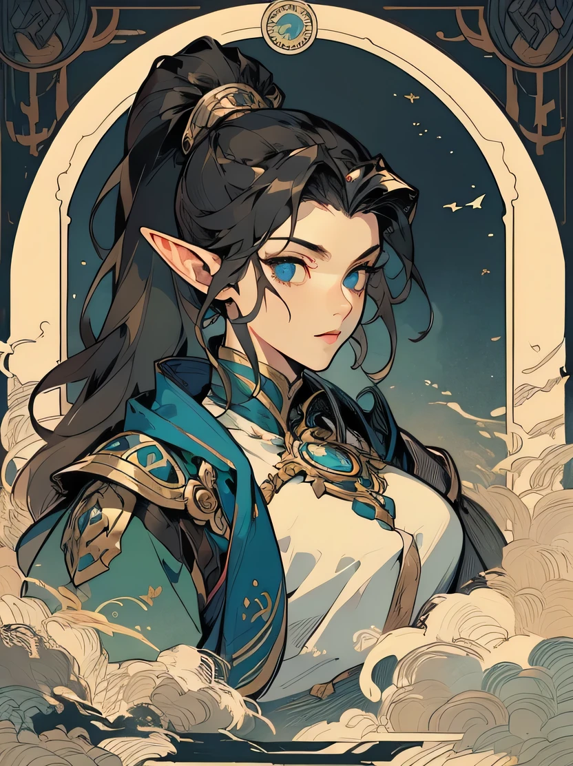 ((work of art, best qualityer)), 1womanl, (beautiful man1.4), 130 mmf1.4 lenses, standing alone, pointy ears, heart-shaped pupils, From above, skate, saturados, colorfully, Bblack hair, body hair (((1girl)), female focus, Masterpiece artwork, high qualiy, (Masterpiece artwork:1.2), (best qualityer:1.2), shining skin, realisitic, ornate, intricate, ((blackquality hair)), (short hair), blue colored eyes,bangss, hair between the eyes, chic, looking_at_viewer, holding_fan, red_eyeliner, FH, crazy eyes, gazing at viewer, constricted pupils, dynamic pose, (shadows cast over the face:1.3), dark bedroom, shadow room