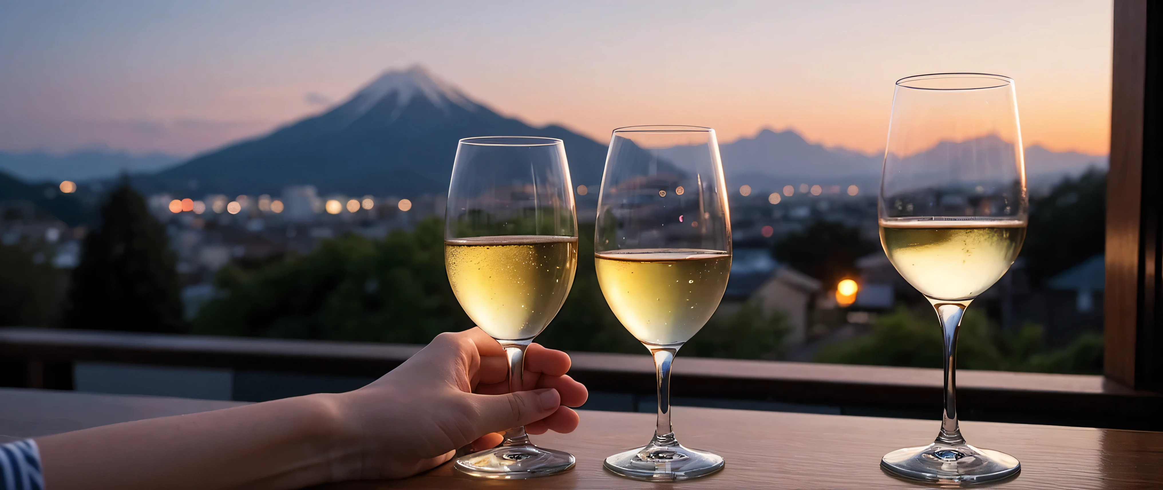 (including 64k, nffsw, highest quality, table top: 1.2), (realistic, photorealistic: 1.37), Spectacular view of the sunset sky and clouds、Amazing mountain views、long sleeve shirt、winter fashion、Columbia、Brazilian、Japanese、Dutch、German、Portuguese、Belgian、Italian、French,Champagne、sparkling wine、 (slimフェイス), (slimボティ), (brown hair), (shortcut), neat beauty、cheeks turn a little red, (35 years old), 38 years old, alone, 窓の外には美しく緻密なnight景が広がります., restaurant, wine glassが座っている, nightに, in a prominent place (from the Upper body) nova frog style, actress, model, Upper body, White wine, slim, wine glass, Super Clean night View, wine glass Put in the Middle, Happy smile, (smile: 1.15), beautiful and detailed eyes, Upper body, bust japan up, night, short, short, actress, model, Upper body, White wine, slim, wine glass, Super Clean night View, wine glass Put in the Middle, Happy smile,
