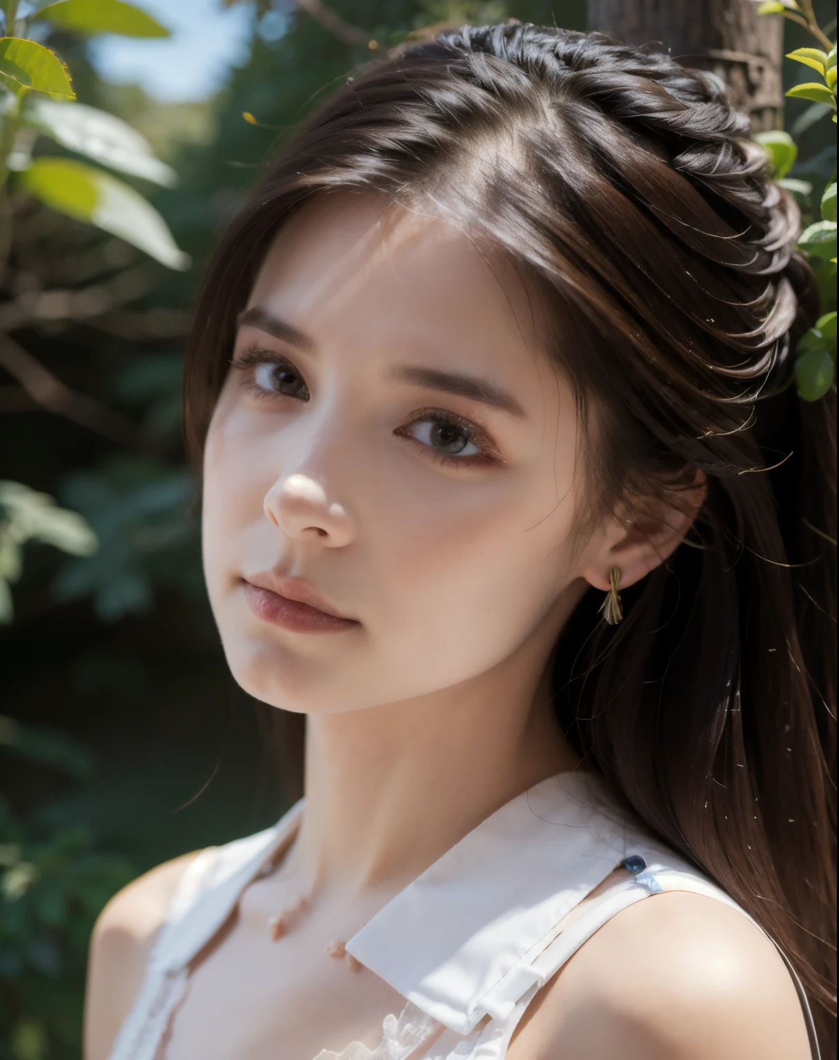 melhor qualidade, foco facial, Luz suave, ultra high resolution, (fotorrealista:1.4), Foto CRU,
1 garota japonesa, Sozinho, bonitinho, (aluno, luzes nos olhos), Rosto lindo detalhado, (),(high resolution detail of human skin texture),
(cabelo longo),
interior,
Vestido Camisa Damasco,
(retrato)
