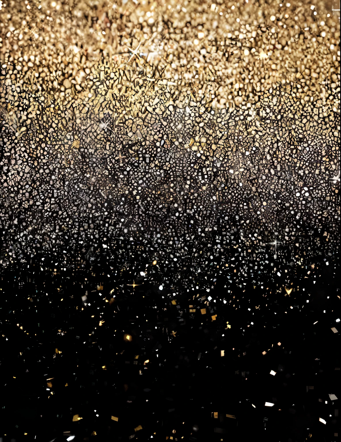 a black and gold flash background with a black background, flash background, flash, flash gif, glowing flashy dust in the air, gold powder, flashing stars scattered about, flashy, flash storm, golden spots, dark flash, sparkling, many particles, light scattering, shiny background, sparkling and flash, flashing and soft, flashing