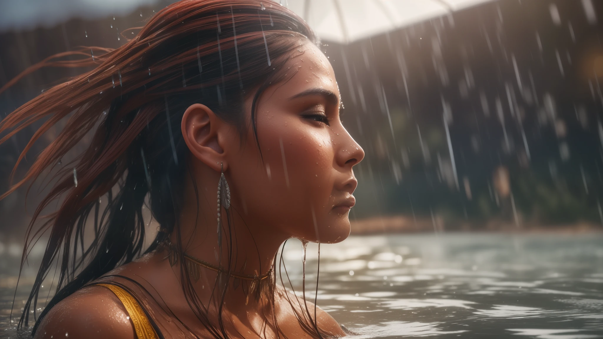 (best quality,4k,8k,highres,masterpiece:1.2),ultra-detailed,(realistic,photorealistic,photo-realistic:1.4), profesional photograph, natural light, ((portraits, a beautiful young indian nayanthara)), 28 years old, (wet button shirt:1.3), exposed her breast, seductive look, soft glow, elegant beauty, perfect face with soft skinice, detailed blue grey eyes, sexy pose, delicate skin texture, flowing messy hair, lustly expression, sexy posture, collarbone, naturally droopy breast, (sitting:1.2) , (grass field with skyline:1.3), subtle shadows, daylight and clouds background, shallow depth of field, foggy and greeney atmosphere, fine art photography, close up, (seen from below:1.3, low angle:1.3), facing forward, photon mapping,