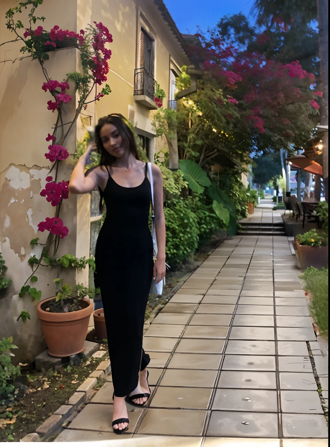 tiled walk way