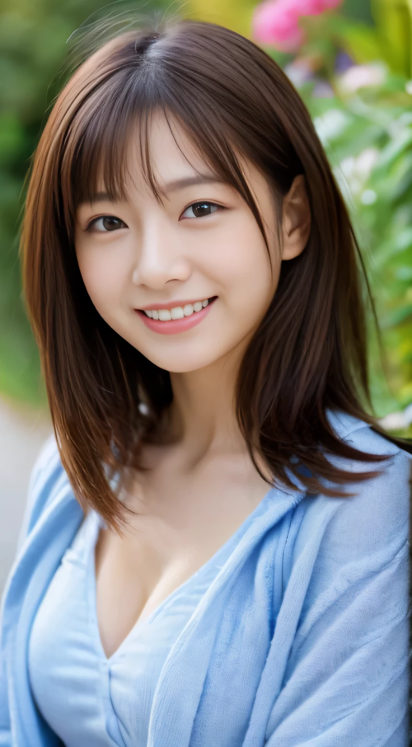 masterpiece,best quality,(Japanese ),((Beautiful girl)),cleavage,(perfect body beauty:1.2),(shy smile),beautiful teeth,