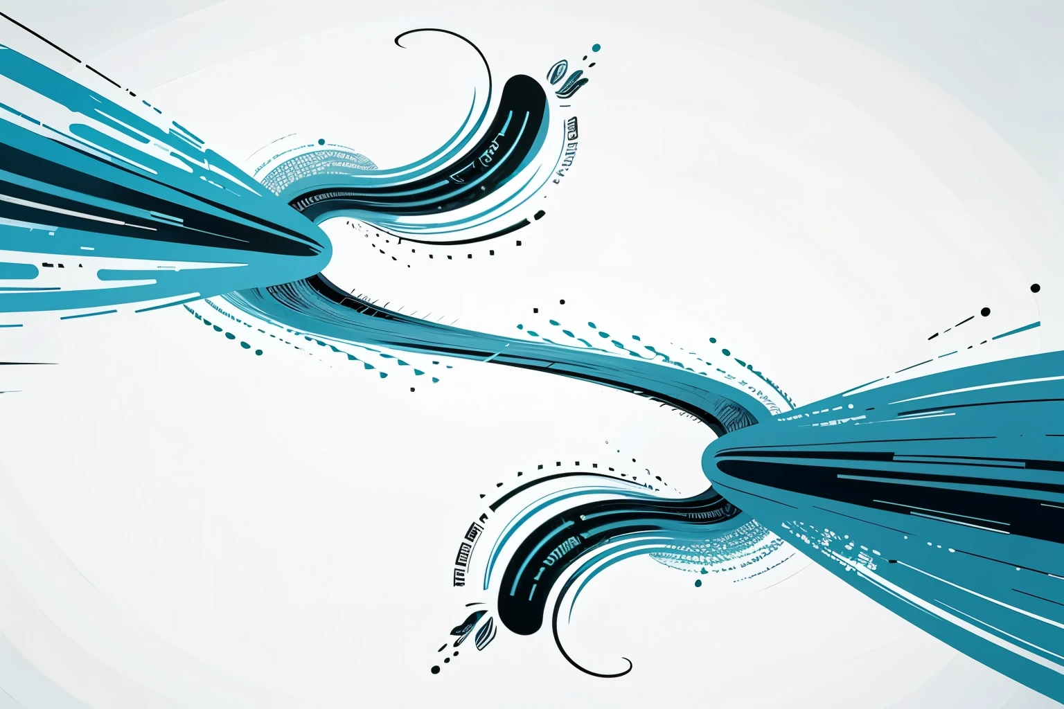 Illustrate an abstract representation of fluid shapes in a vector style design , illustration