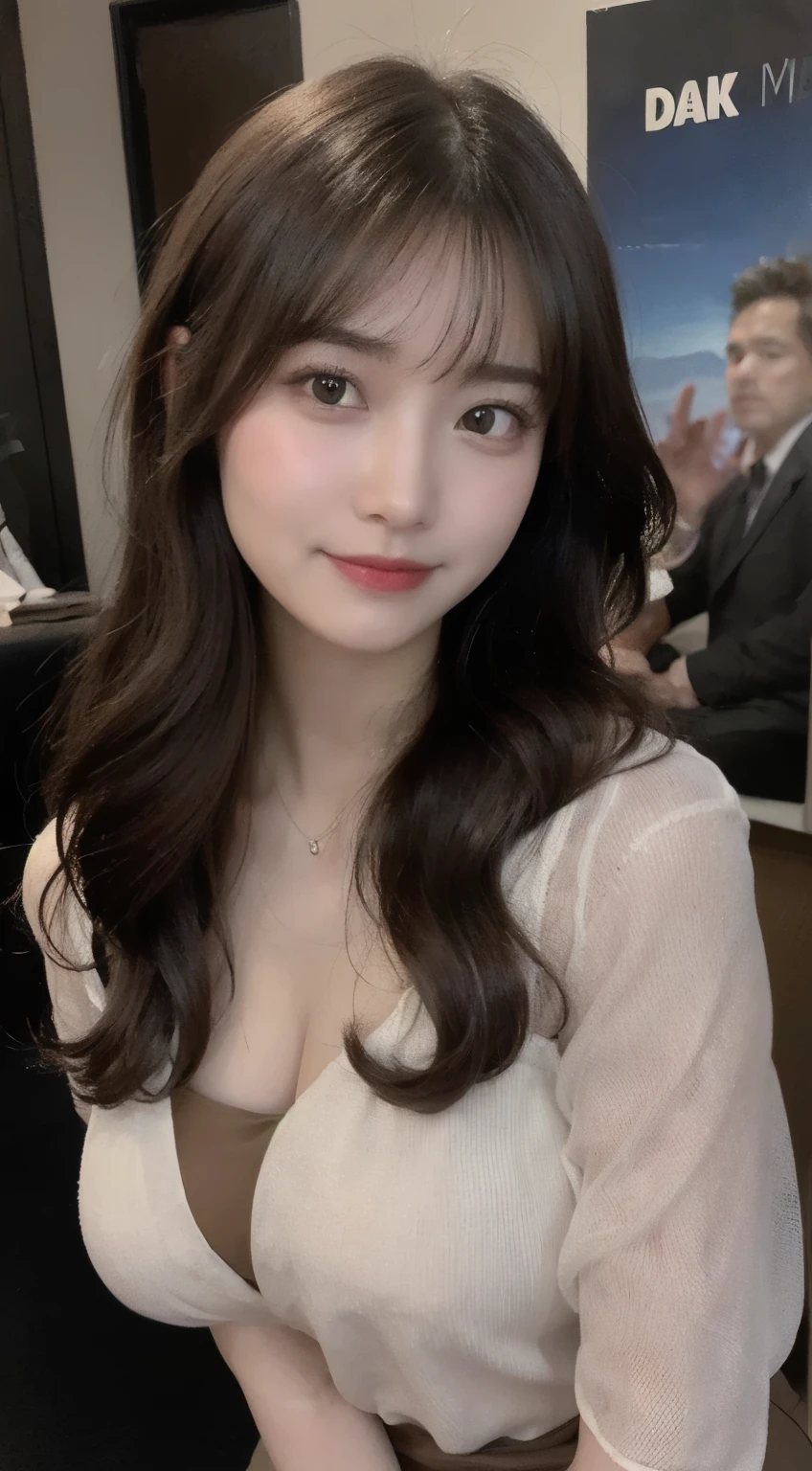(highest quality、8k、32K、masterpiece、nffsw:1.2)、Cute Japanese photos of married women、laughter、beautiful face、(leaning forward:1.3)、squat、(From above:1.2)、(Close-up:1.4)、throw、big and full breasts、(Beautiful breasts:0.9)、hotel room、Wind、shiny skin、blurred background、(front focus)、(dark: 1.6)、Surrealist portraits of women by David Hockney and Alphonse Mucha、fantasy art、photo realistic、dynamic lighting、art station、poster of、volume lighting、highly detailed face、4K、award-winning、deep shadow、low key、(formal clothes:1.4)、length、