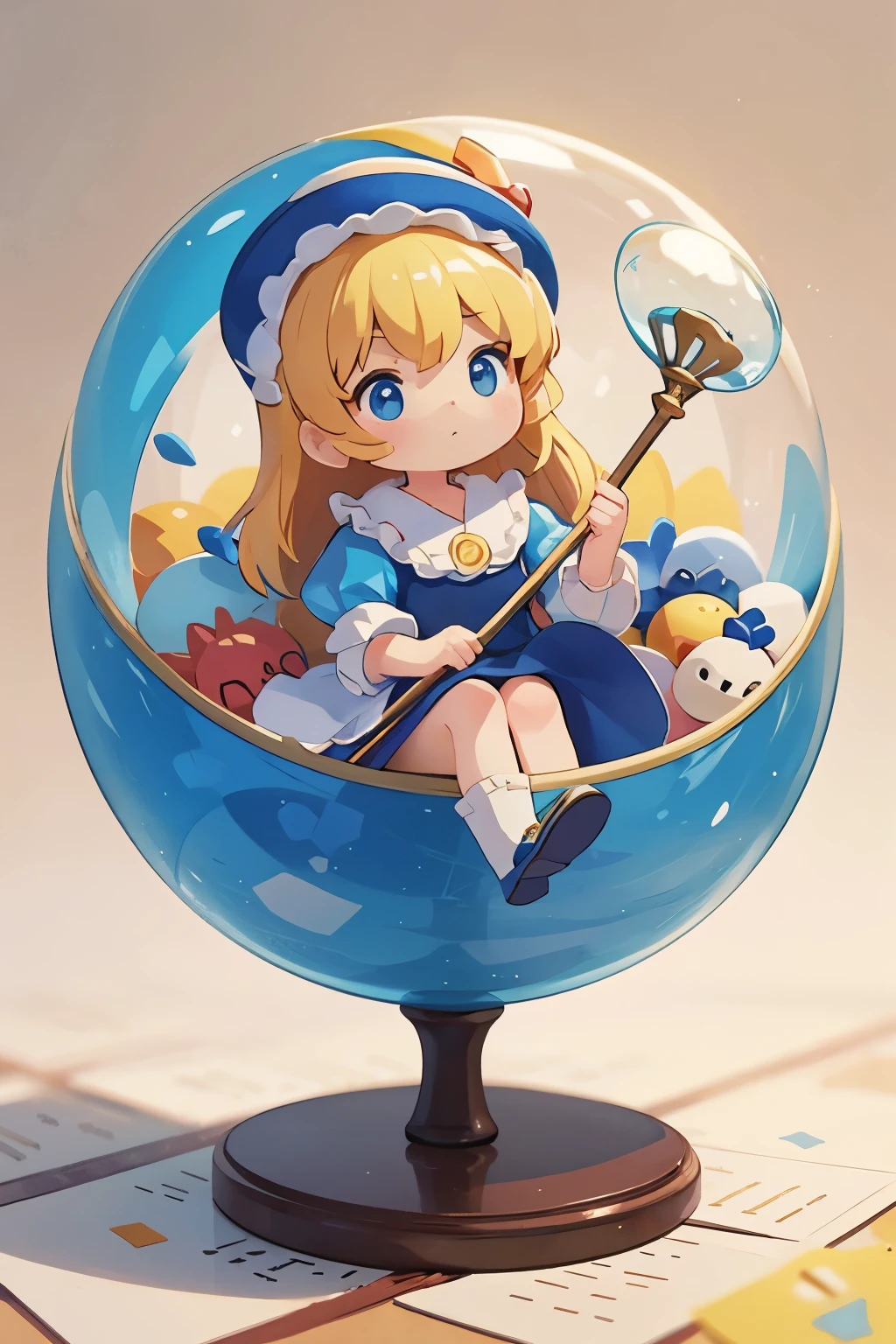 Three-dimensional art made of paper cutouts arranged in a spherical shape、The theme is Cinderella