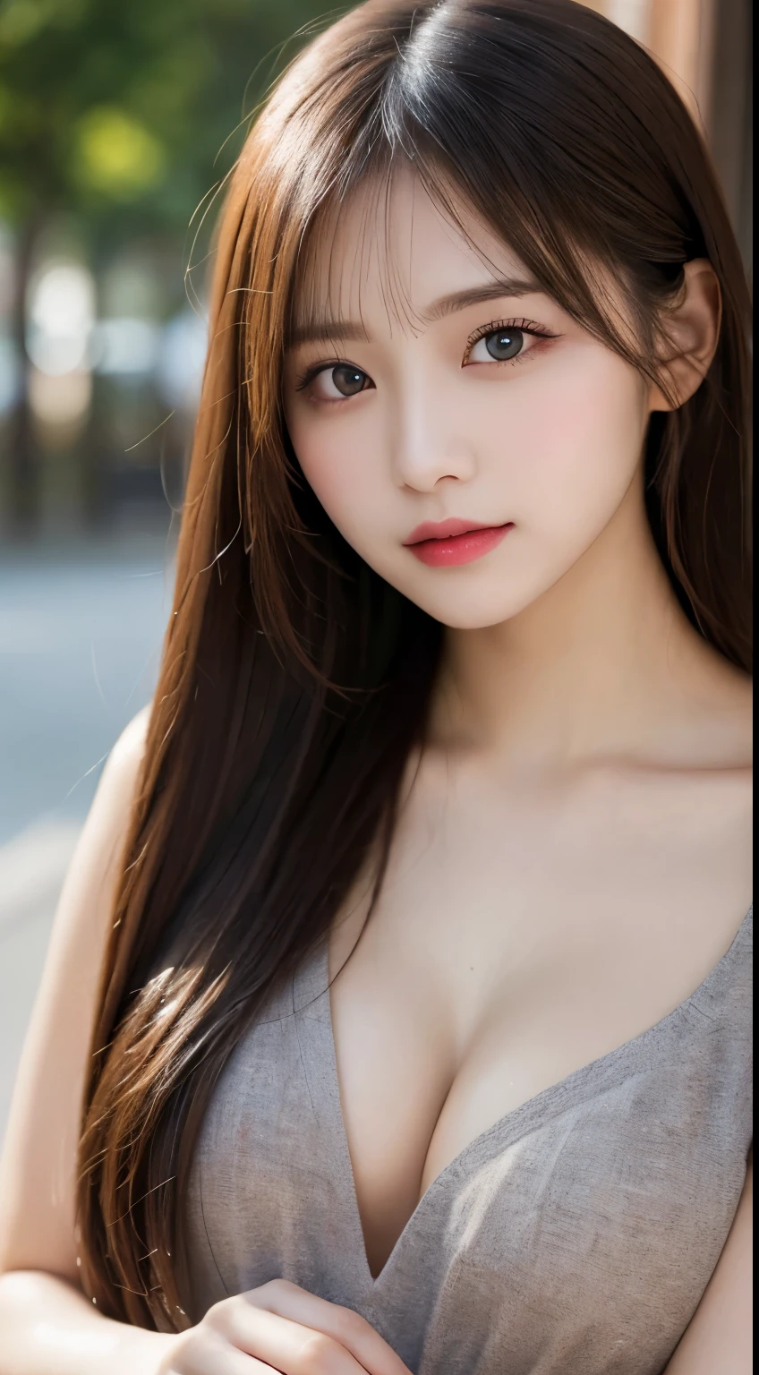 table top, highest quality, shape, Super detailed, finely, High resolution, 8k wallpaper, 完璧なダイナミックな構shape, beautiful and detailed eyes, gorgeous spring clothes,beautiful straight hair,small breasts,natural color lip, bold sexy pose,smile、20 year old girl、cute、sexy shot looking at camera,Always blur the background,perfect and beautiful face,Take only the face,beautiful and detailed face、slim face and style,Big eyes、do gal makeup,real photos(best image quality)、sexy face
