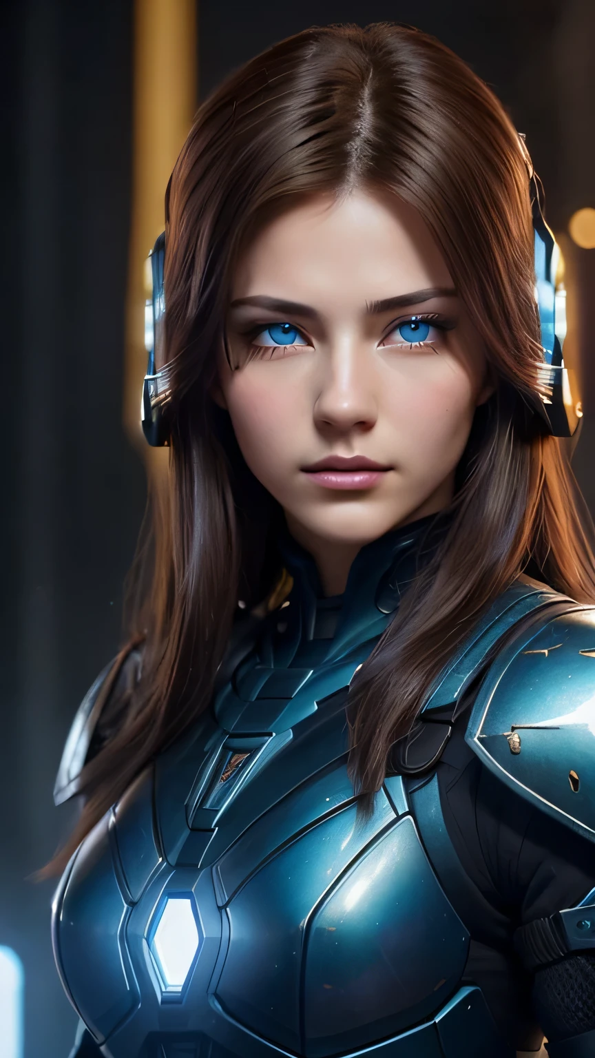 masterpiece,  最high quality, , (alone), 1 girl, look up, dim light, , horizon_(apex legend), goggles, blue eyes, brown hair, gauntlet, armor,  (Wearing a helmet with a complex shape), (science_fiction), outdoors, street, neon light, cyber punk, masterpiece, 最high quality, high quality, High resolution, ((close up of face))