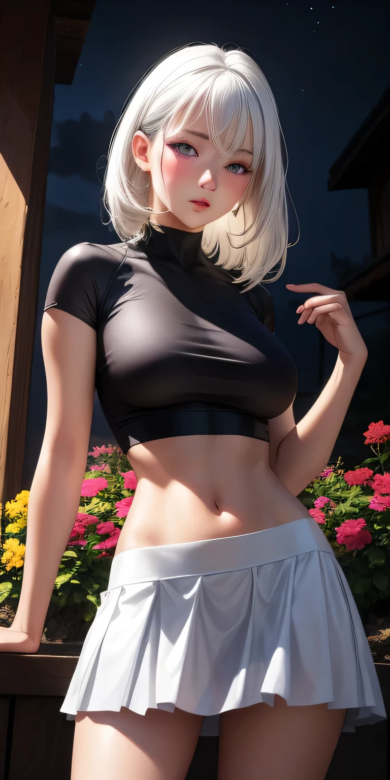 It's night, (Ciri from The Witcher), a woman stands in the dark leaning against a wall of a house entrance and looks at you sadly with wide eyes. It's night and it's raining heavily. The lonely street lamp provides little light. The woman is dressed only in a short white shirt and a short skirt, The clothes are completely soaked, The small round chest stands out under the shirt, The wet hair sticks to her face, (belly button), (small head), (Masterpiece:1.2) (photorealistic:1.2) (best quality) (intricate details) (8K) (High Poly) (Raytracing), (Sharp focus), (natural skin textures)