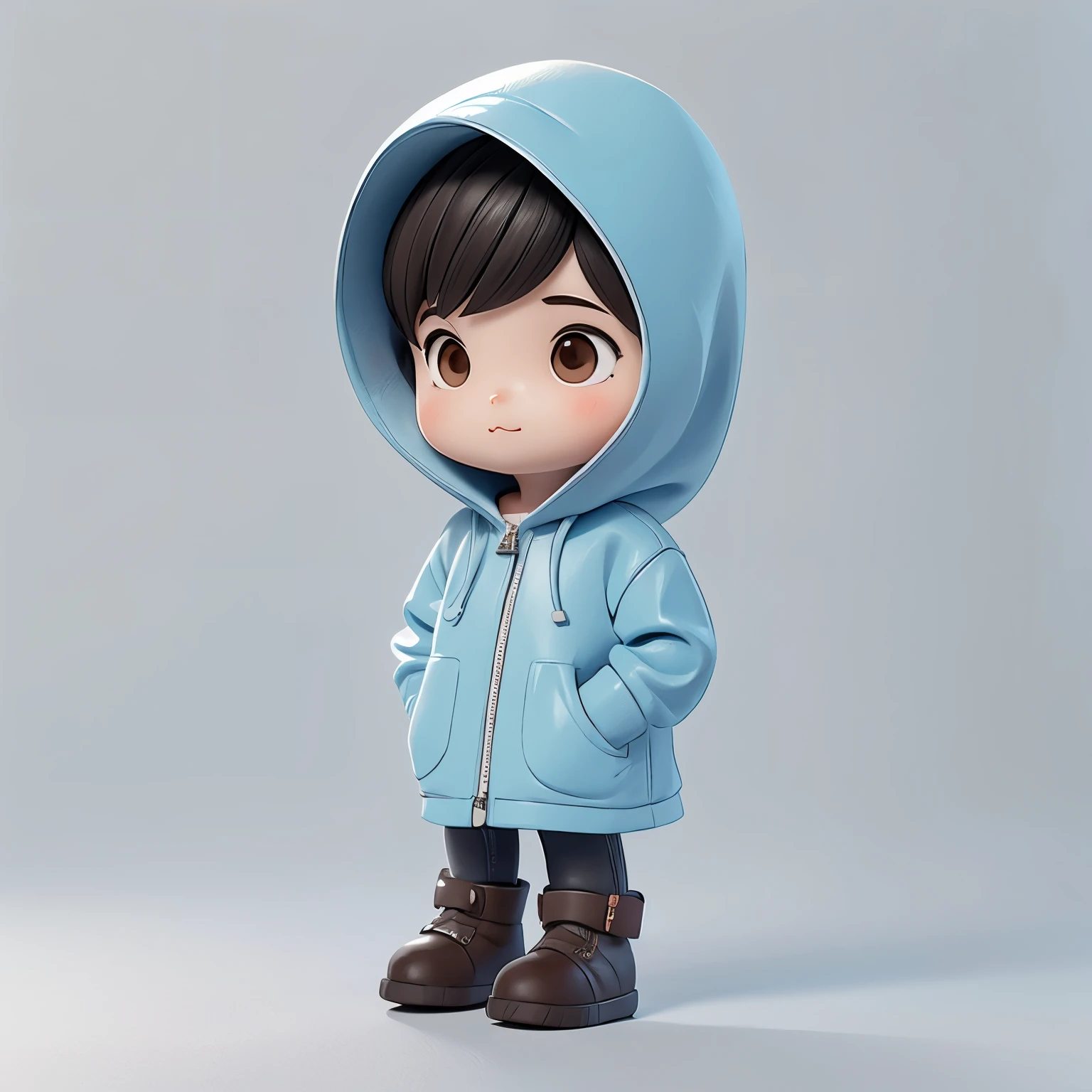  in the snow，hooded raincoat，masterpiece，full of details，8k