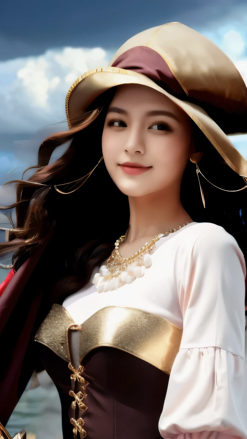 highly detailed clothings, pink clothing, gold clothing, basketball costume, puffy sleeves, long sleeves