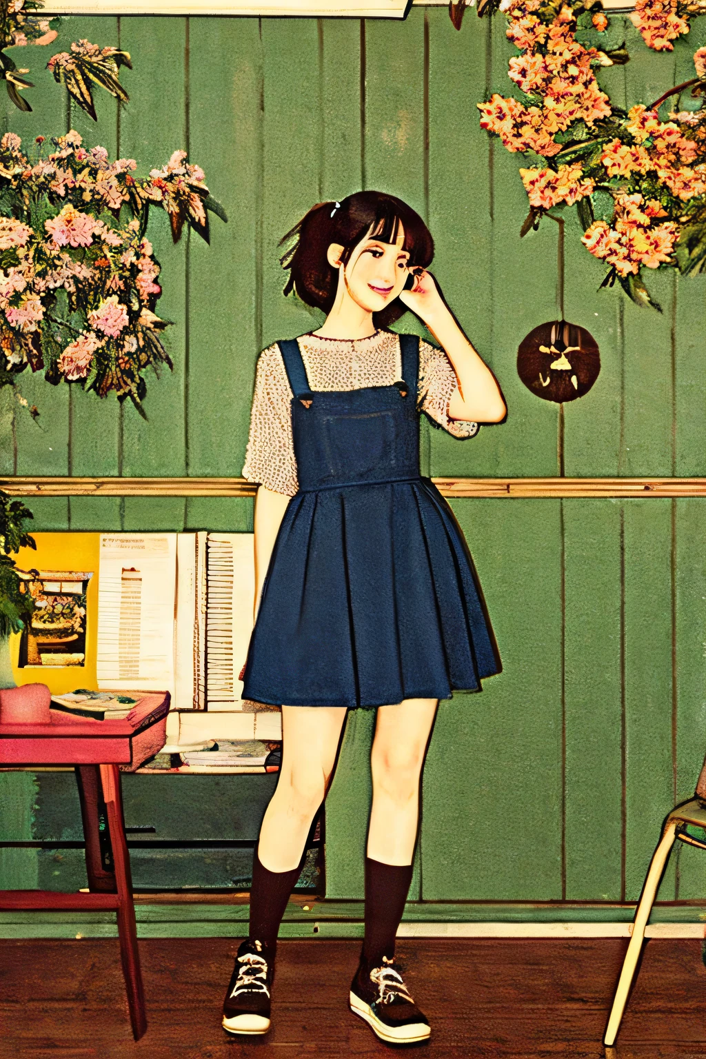 Yoshifumi Eguchi style illustration, Popular in the 1980s.
