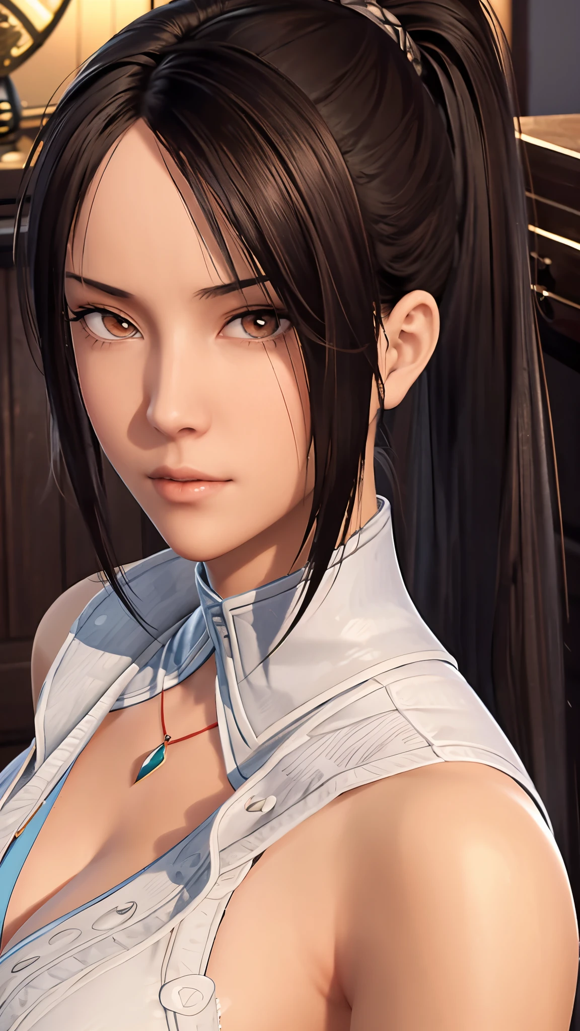 （（（完美figure，figure，chinese clothes， （（（long hair,ponytail，Brown pupils））），S型figure:1.7））），((masterpiece)),high resolution, ((Best quality at best))，masterpiece，quality，Best quality，（（（ Exquisite facial features，looking at the audience,There is light in the eyes，Happy，lol））），（（（Interlacing of light and shadow，huge ））），（（（looking into camera，Lying in bed，from above，looking down）））