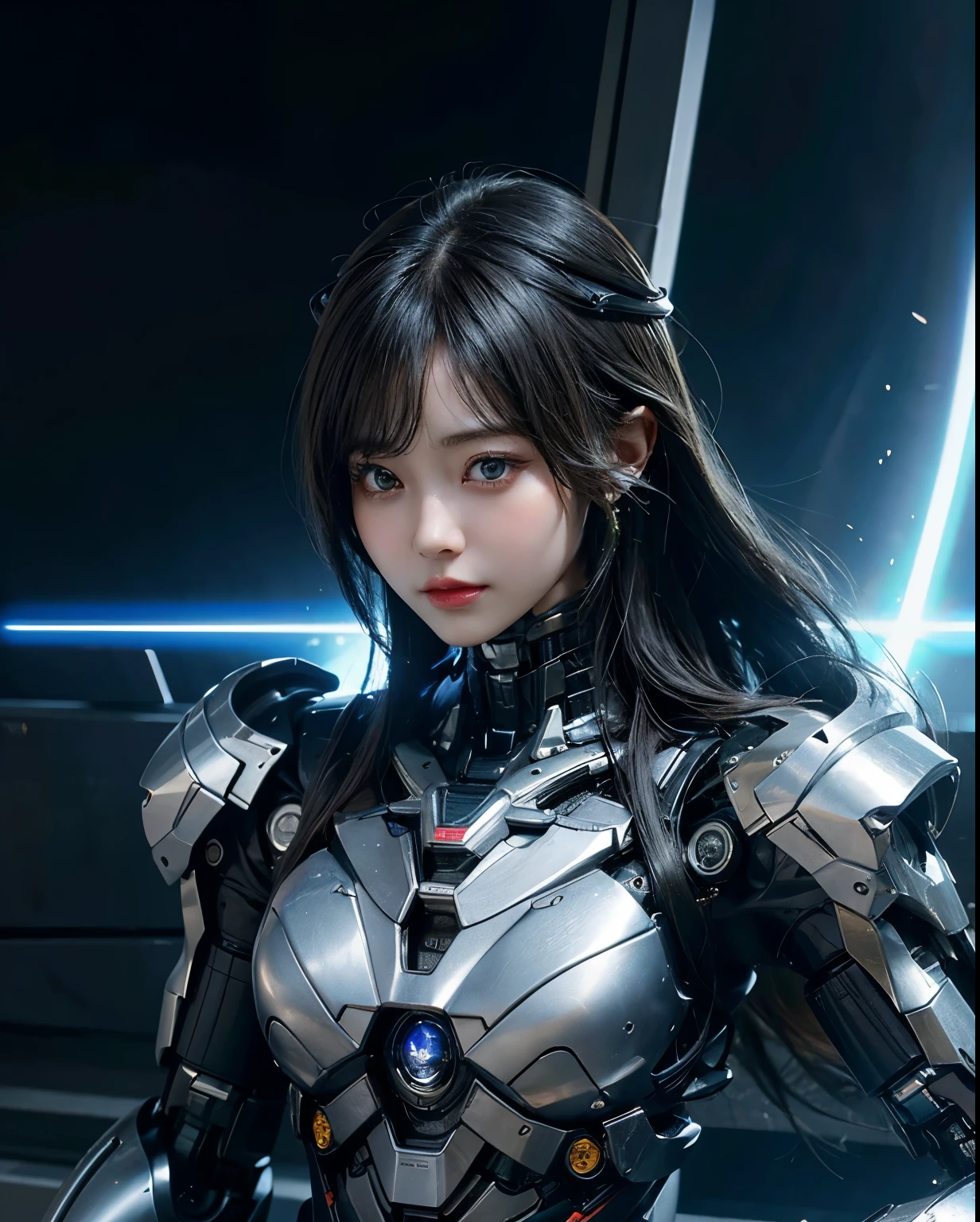 Super detailed, advanced details, high quality, 最high quality, High resolution, 1080p, hard disk, beautiful,(cyborg),beautifulcyborg女性,メカcyborgガール,battle mode,Mecha body girl,彼女は武器を備えた戦闘cyborgメカを身に着けています