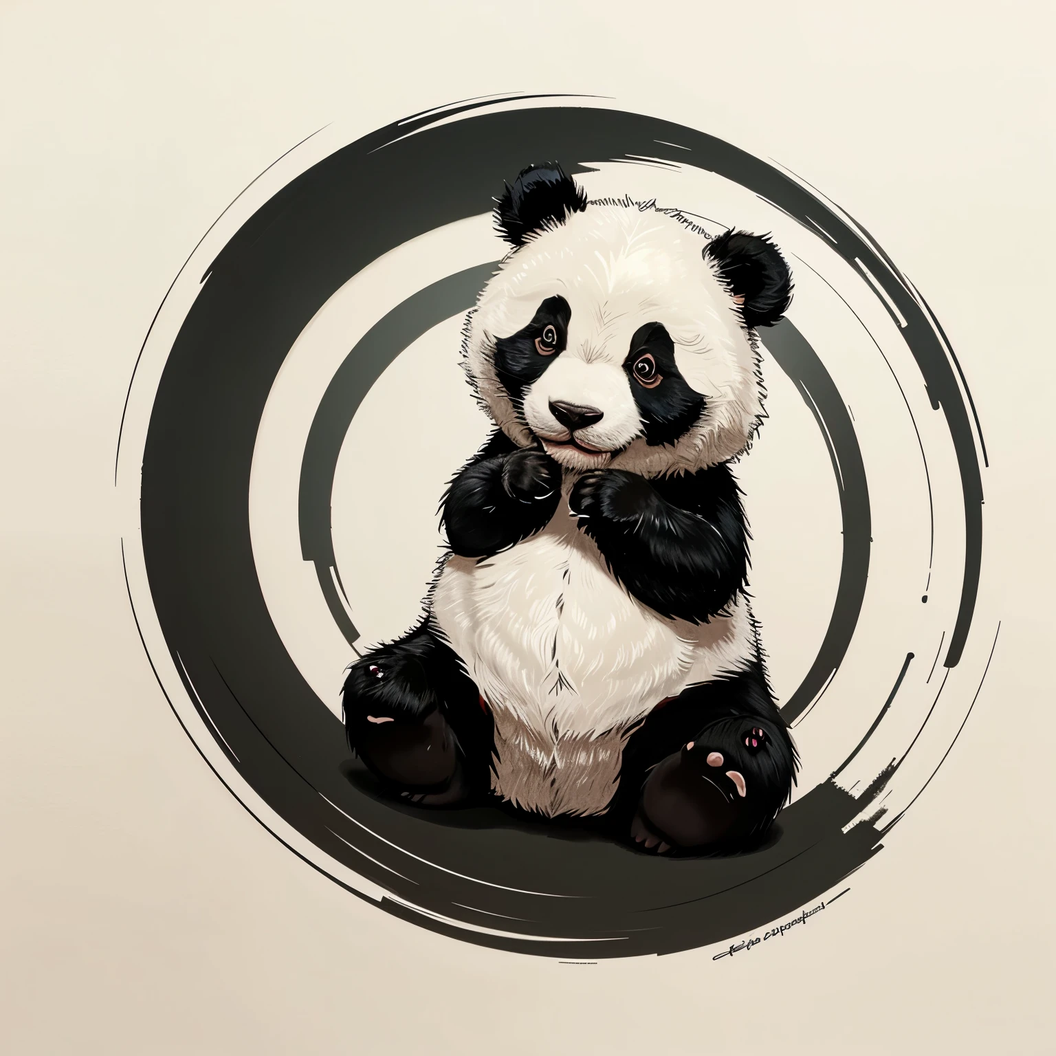 Panda em desenho fofinho