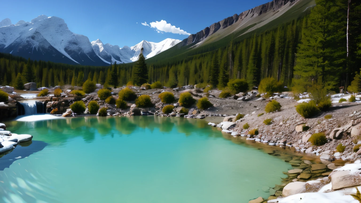 Crystal-clear mountain springs