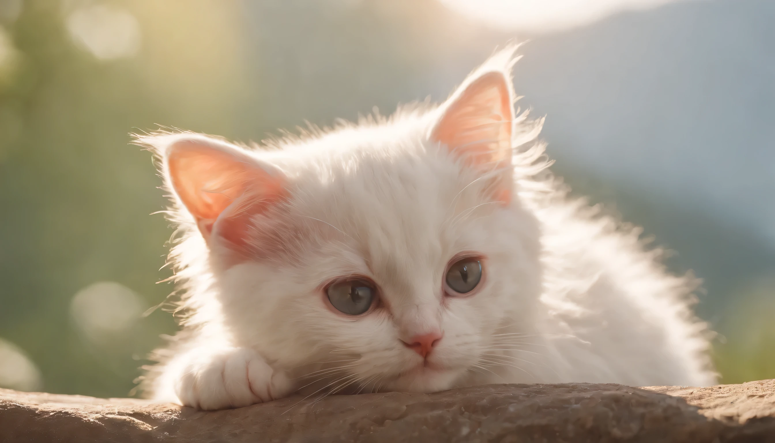 (Highly detailed CG Unity 8k wallpaper、masterpiece、highest quality、Super detailed)、(best lighting、best shadow、very delicate and beautiful)、highest quality、8k、Detailed facial depiction、masterpiece、highest quality、clear image quality、
Fluffy kitten sleeping curled up。