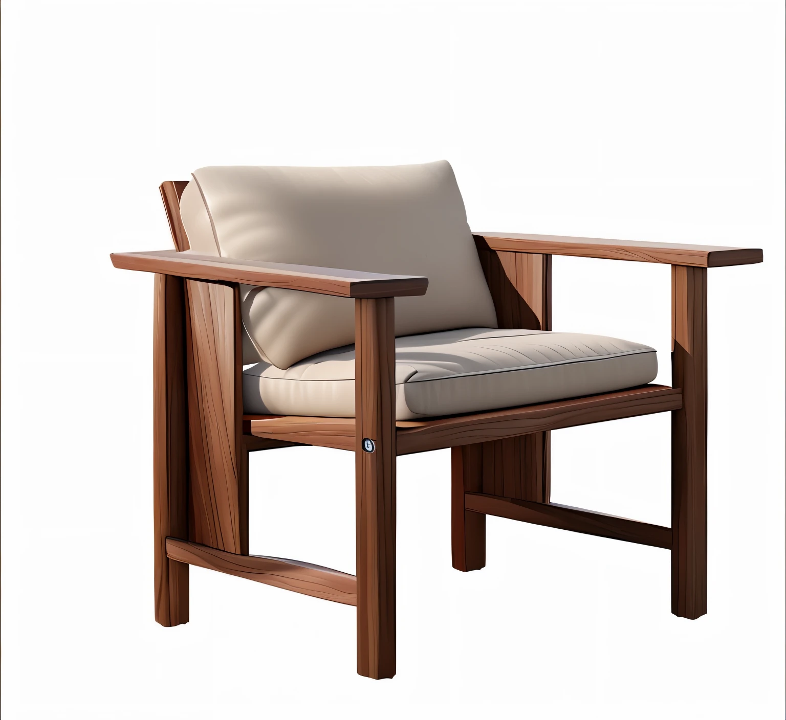 Hand chair,walnut,cushion,Rhino modeling style,keyshot rendering,Realism
