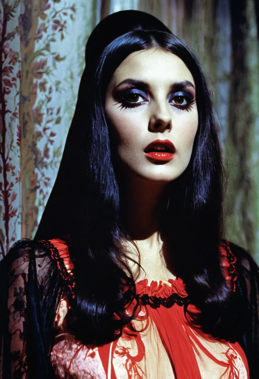"Vampyros Lesbos" is a cult classic film from the 1970s directed by Jesús Franco. It's a Spanish-West German horror film that combines elements of vampire lore, eroticism, and psychedelic visuals. The movie is known for its atmospheric setting, seductive vampires, and avant-garde style. It has gained a following over the years for its unique blend of horror and sensuality.