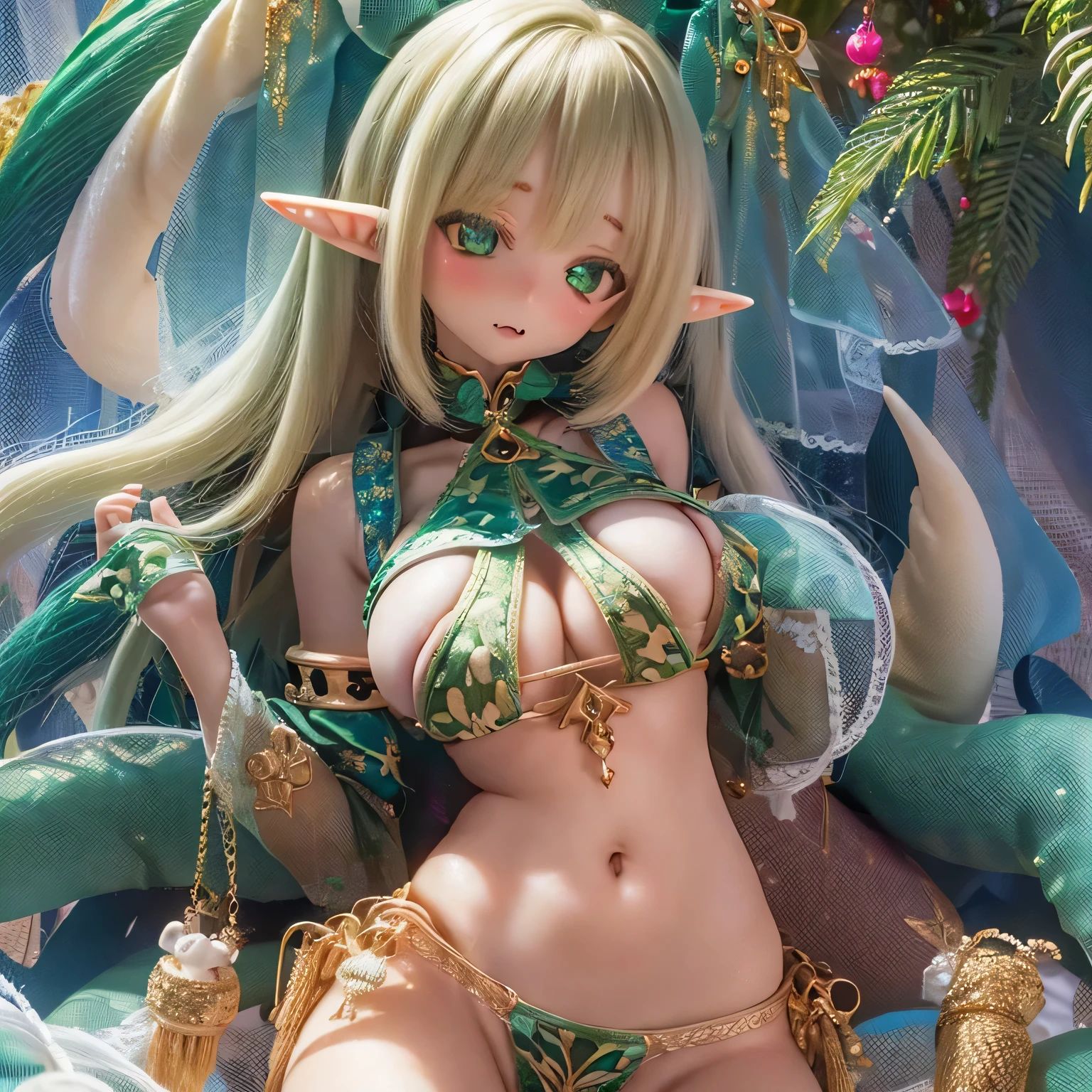 (high quality, realistic), elf ((((((micro bikini)))))))i, vibrant colors, tropical paradise, beautiful detailed eyes, long flowing hair, golden tan skin, sparkling ocean background, sun-kissed glow, exotic flowers, palm trees swaying in the breeze,, crystal clear water, refreshing sea breeze, summer paradise vibes. (((gigantic breast))) (((((straddling))))) (((((rzoom in on the crotch)))))(((beautiful breasts)))
