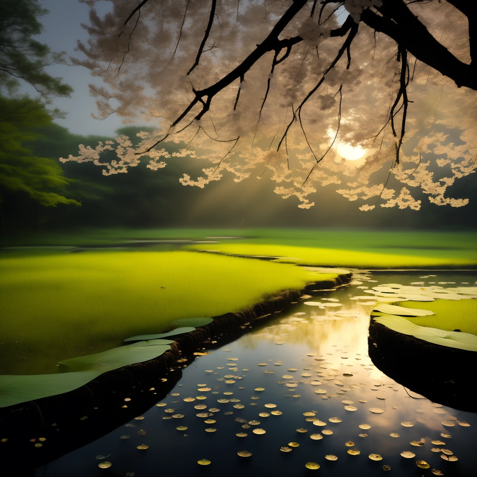 These days are quite unrestful。
Sit in the courtyard tonight,I suddenly remembered the lotus pond that I walked through every day,In the light of this full moon,It should have been something else。
The moon gradually rose,The laughter of children on the road outside the walls,Already inaudible;The wife patted the leap child in the house,Humming a sleep song in a daze。
I quietly draped my coat,Take the door out。
Along the lotus pond,It is a winding road of small coal chips。
It's a secluded road;There are also few people walking during the day,The night is even more 。
Lotus pond on all sides,There are many trees,Gloomily。
Side of the road,It's some willows,And some trees whose names are unknown。
Moonless evenings,It's a gloomy road,Some are afraid of people。
Tonight was good,Although the moonlight is still faint。
I was alone on the road,Pacing with his back to his hand。
This piece of heaven and earth seems to be mine;I also feel like I am beyond my usual self,into another world。
I love to be lively,I also love to be calm;Love to live in groups,I also love to be alone。
Like tonight,Alone under this vast moon,You can think of anything,Think of nothing,I feel like a person。
Things you must do during the day,Words that must be said,Ignore it now。
This is the beauty of being alone,I will also take advantage of this boundless lotus moonlight。
Meandering lotus pond above,It is the leaves of the field that are in sight。
The leaves produce very high,Like the skirt of a dancing girl in a pavilion。
In the middle of the layers of leaves,Scattered with white flowers,It's open,There is a shyly beating of Duo'er;Like a pearl,Another example is the stars in the blue sky,Another example is a beauty who has just come out of the bath。
A gentle breeze passes,Send wisps of fragrance,It was as if there was a faint singing on a tall building in the distance。
At this time, the leaves and flowers also tremble,Like lightning,In an instant, it passed over the side of the lotus pond。
The le
