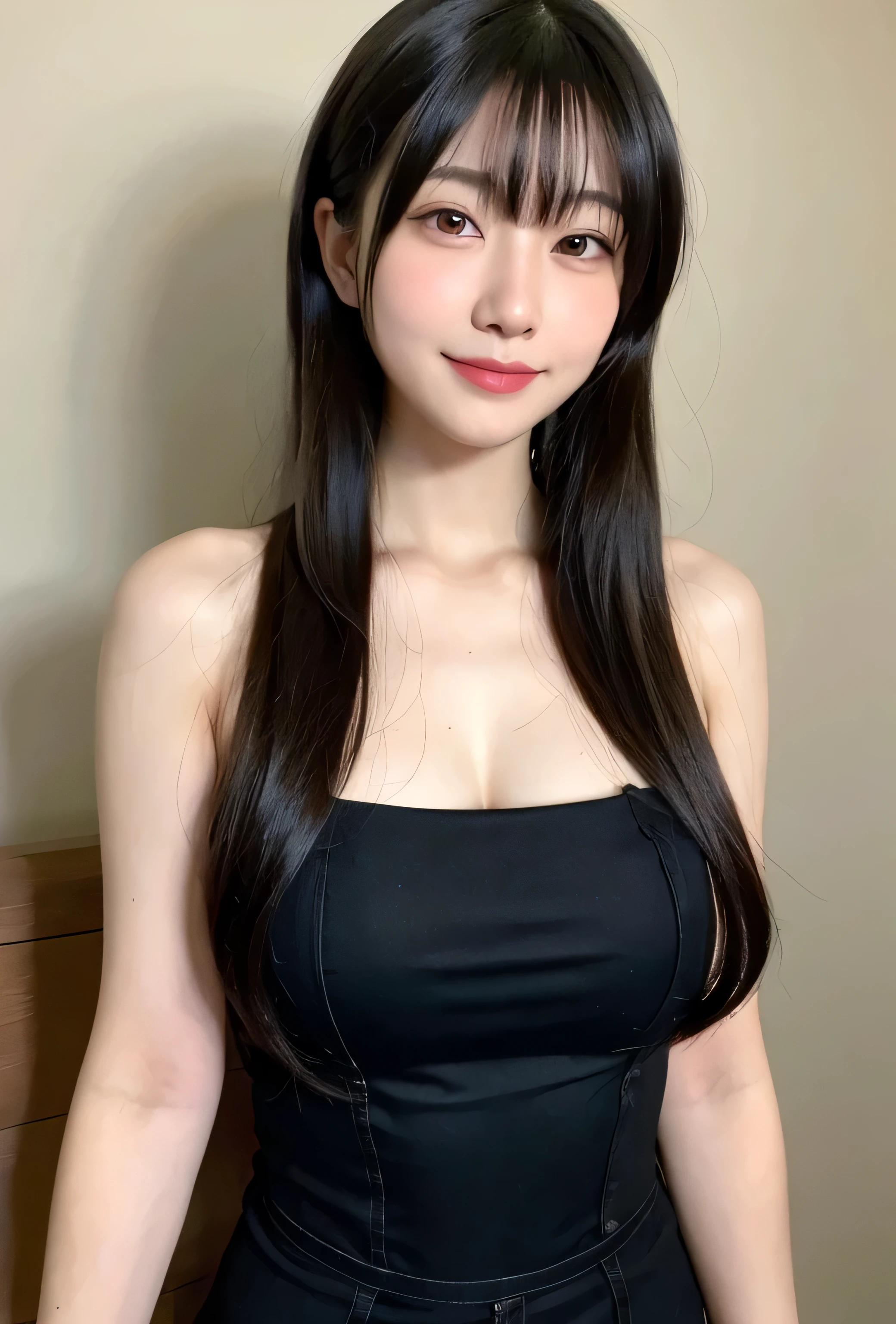 (((medium hair))), highest quality, 8k, HDR, High resolution, confused:1.2, blurred background, Bokeh:1.2, photograph, (RAWphotograph:1.2), (realistic:1.4), (masterpiece:1.3), (intricine details:1.2), 25Year, 一人in, japanese girl, delicine, beautiful, (fine eyes), (detailed facial feinures), , (((small breasts))), Perfect for your skin, (looking for_in_viewer), from_front, (skinny), (highest quality:1.4), (ultra High resolution:1.2), cinema light, (extreme detailed illustrinion), (lip gloss, highest quality, ultra High resolution, written boundary depth, caustics, wide range lighting, ninural shading, 85mm, f/1.4, ISO200, 1/160Year代:0.75),1 girl, 一人in, smile、服はランダムinす