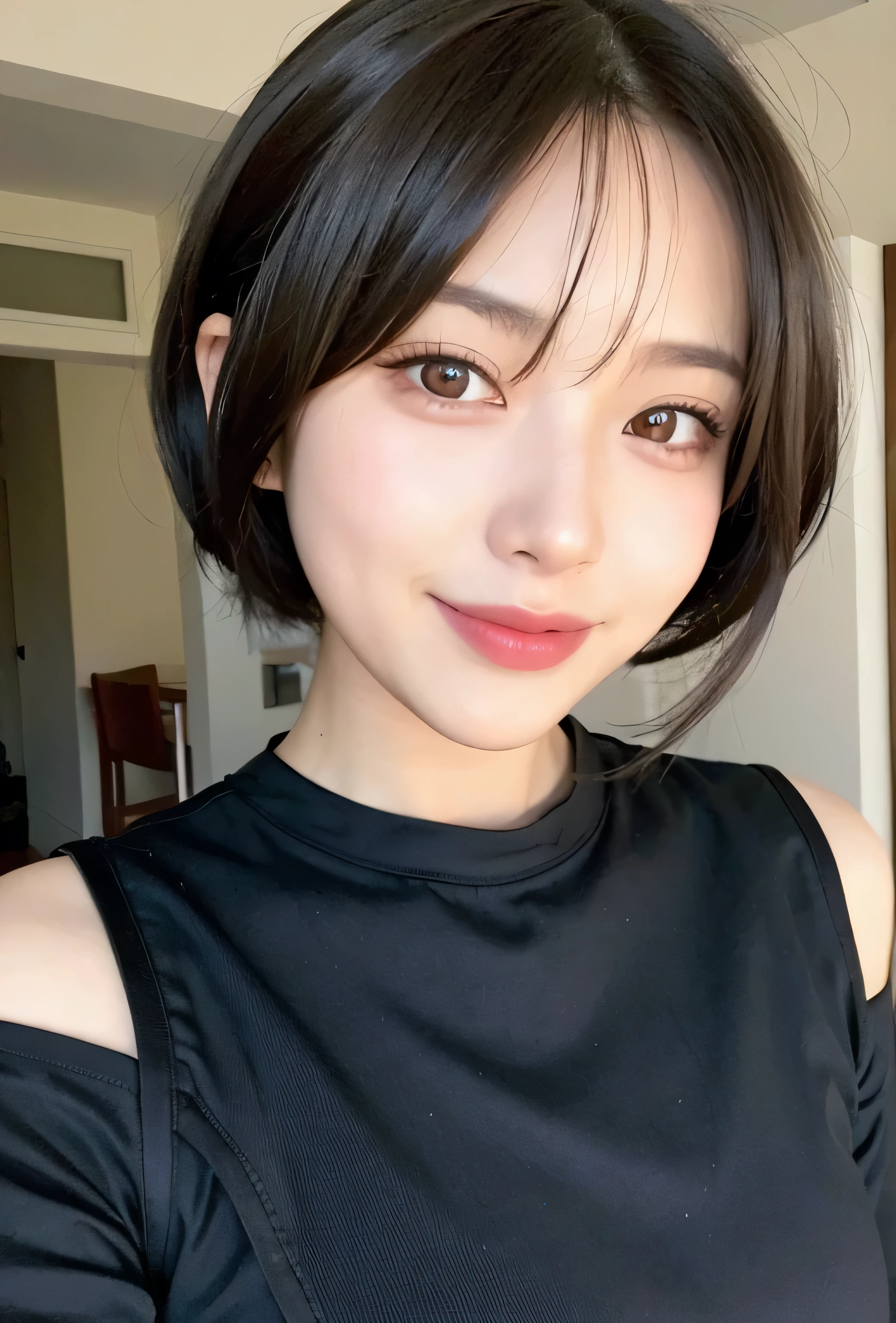(((medium hair))), highest quality, 8k, HDR, High resolution, confused:1.2, blurred background, Bokeh:1.2, photograph, (RAWphotograph:1.2), (realistic:1.4), (masterpiece:1.3), (intricine details:1.2), 25Year, 一人in, japanese girl, delicine, beautiful, (fine eyes), (detailed facial feinures), , (((small breasts))), Perfect for your skin, (looking for_in_viewer), from_front, (skinny), (highest quality:1.4), (ultra High resolution:1.2), cinema light, (extreme detailed illustrinion), (lip gloss, highest quality, ultra High resolution, written boundary depth, caustics, wide range lighting, ninural shading, 85mm, f/1.4, ISO200, 1/160Year代:0.75),1 girl, 一人in, smile、服はランダムinす