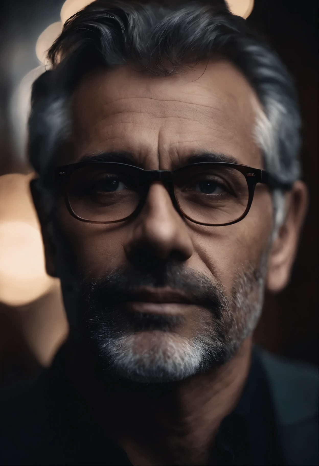 A close up of a man with glasses and a beard - SeaArt AI