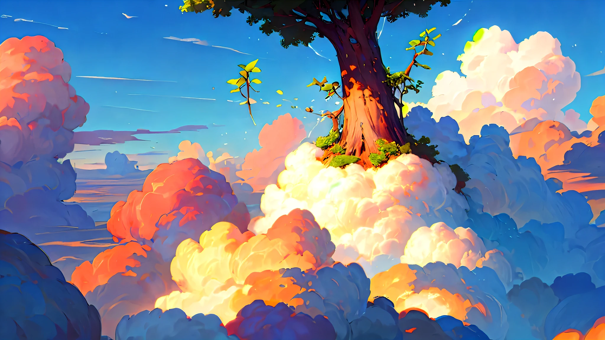 A bean tree grows so big it reaches into the clouds.