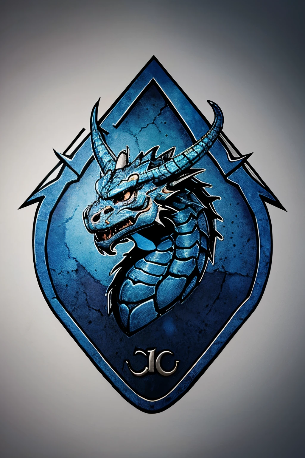 puede dibujar un dragon azul para un logo que este criendo codigo