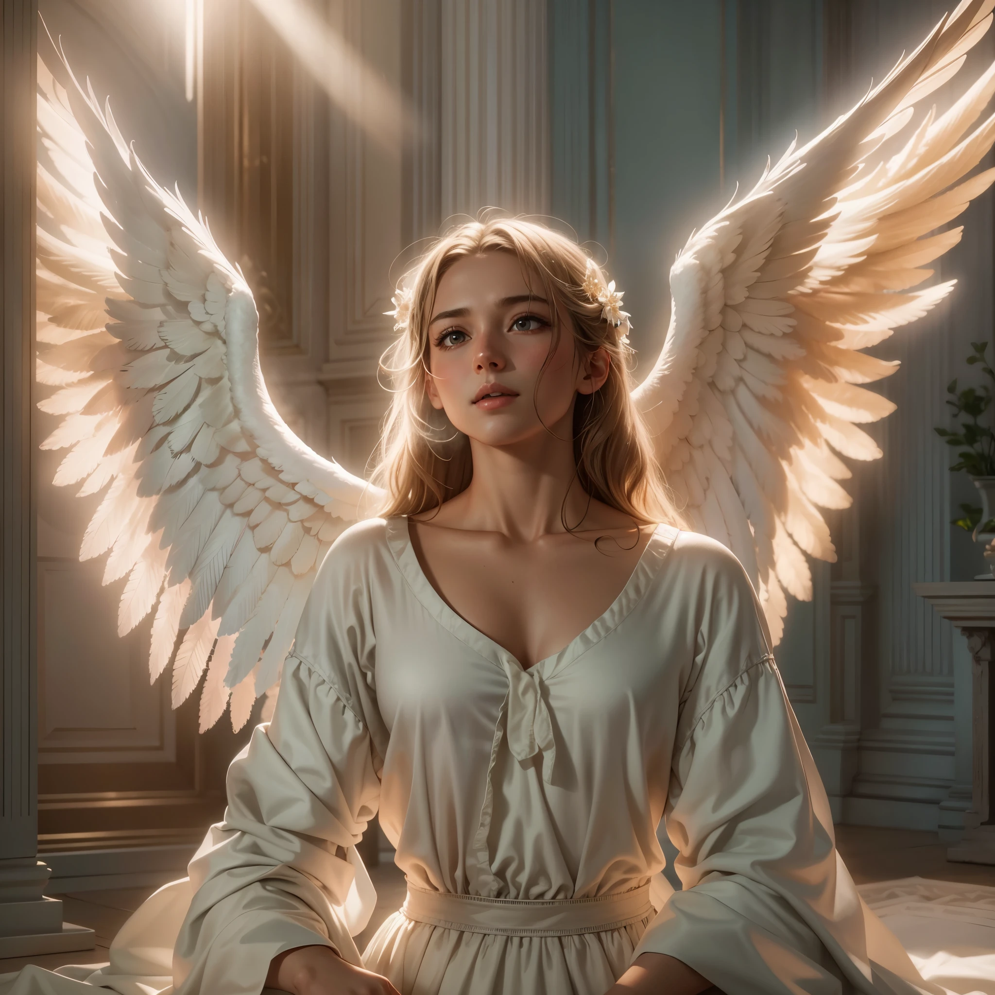 Highest quality masterpieces in 8K, Featuring real people. The realism is impressive, With detailed CG, Glossy skin, and fully concentrated.
heaven set, Filled with God&#39;s glory and shining light.
Break Angel exudes a sense of blessing and happiness.