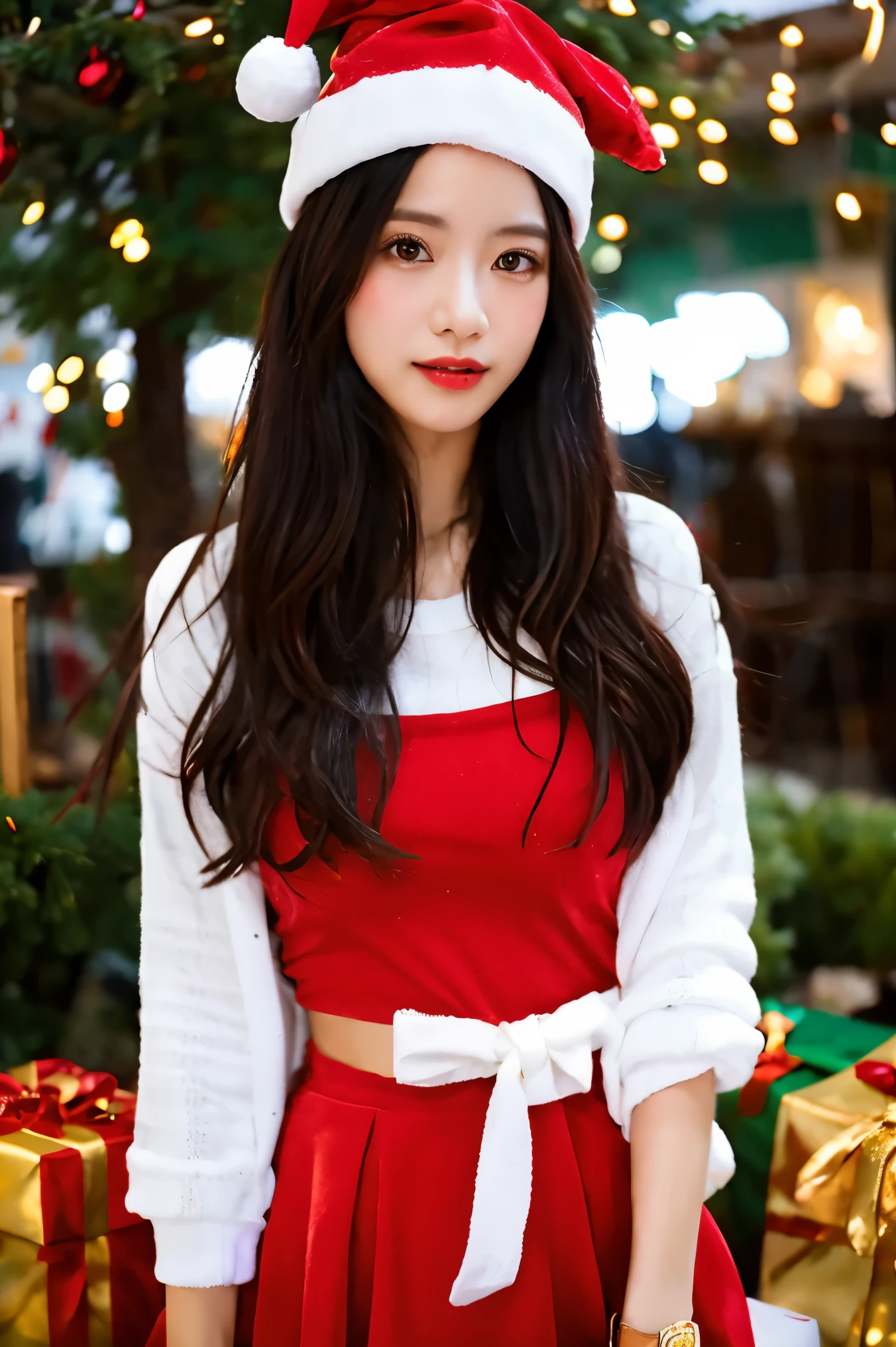 1girl，Christmas_clothing