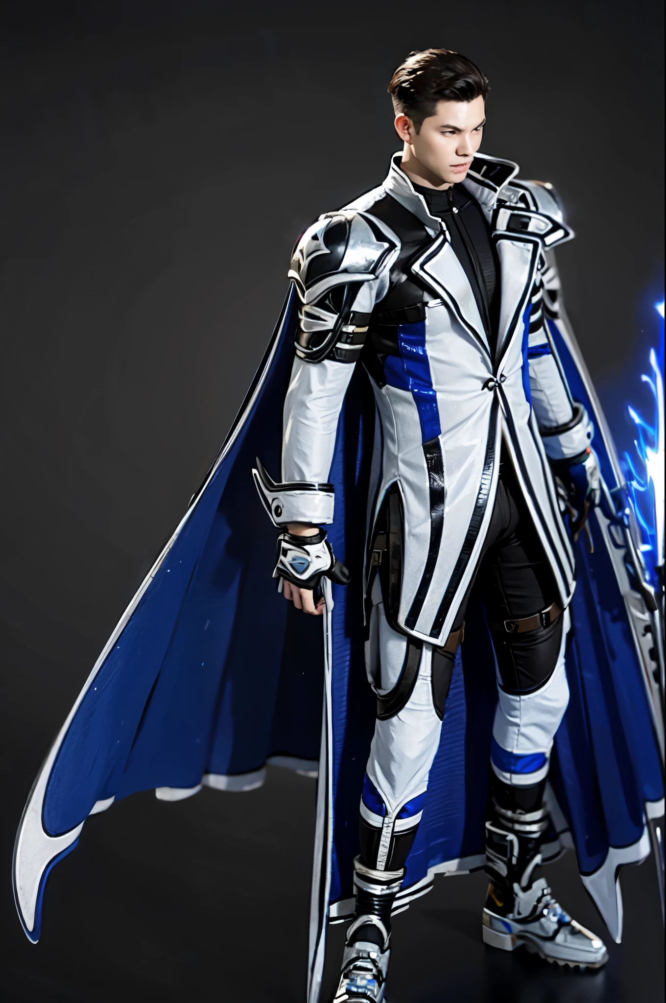 A man archer, in a battleground backdrop. (best quality:1.2),ultra-detailed,realistic, HDR, highres, extreme detail description, professional, vibrant colors, physically-based rendering, studio lighting, fine painting, sharp focus, vivid colors, bokeh, portraits, fantasy, intense action, powerful stance, metalic armor, flowing cape, fierce expression, dramatic lighting, dynamic composition, breathtaking fantasy scene.