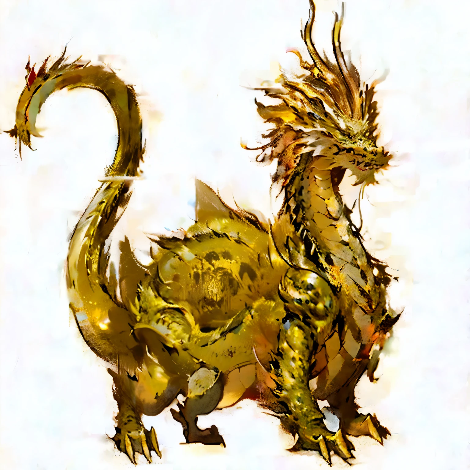 a close up of a golden dragon with a white background, Dragon Ancient Full Plate Armor, golden dragon, legendary dragon, golden dragonborn, Well-equipped Mecha Dragon, smooth chinese dragon, but as an anthropomorphic dragon, dragon armor, dragon shaped man, as an anthropomorphic dragon, Delaron, Scimitatosaurus!