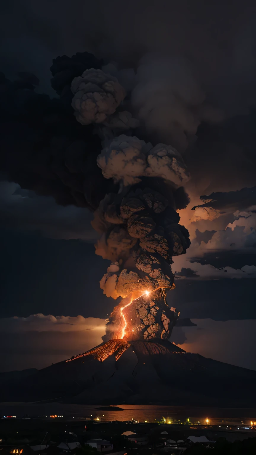 thunderstorms durn a volcanic eruption