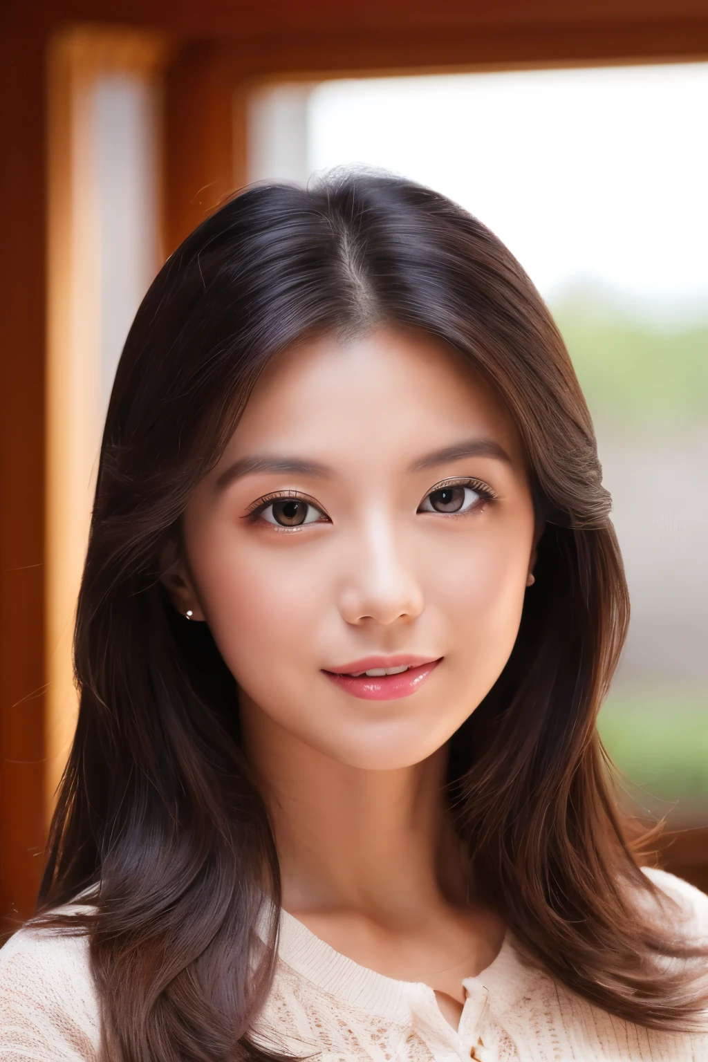 (best quality,highres,ultra-detailed),portraits,beautiful Japanese lady,beautiful detailed eyes,beautiful detailed lips,extremely detailed face,longeyelashes,soft smile,long hair,natural lighting,vivid colors, actress