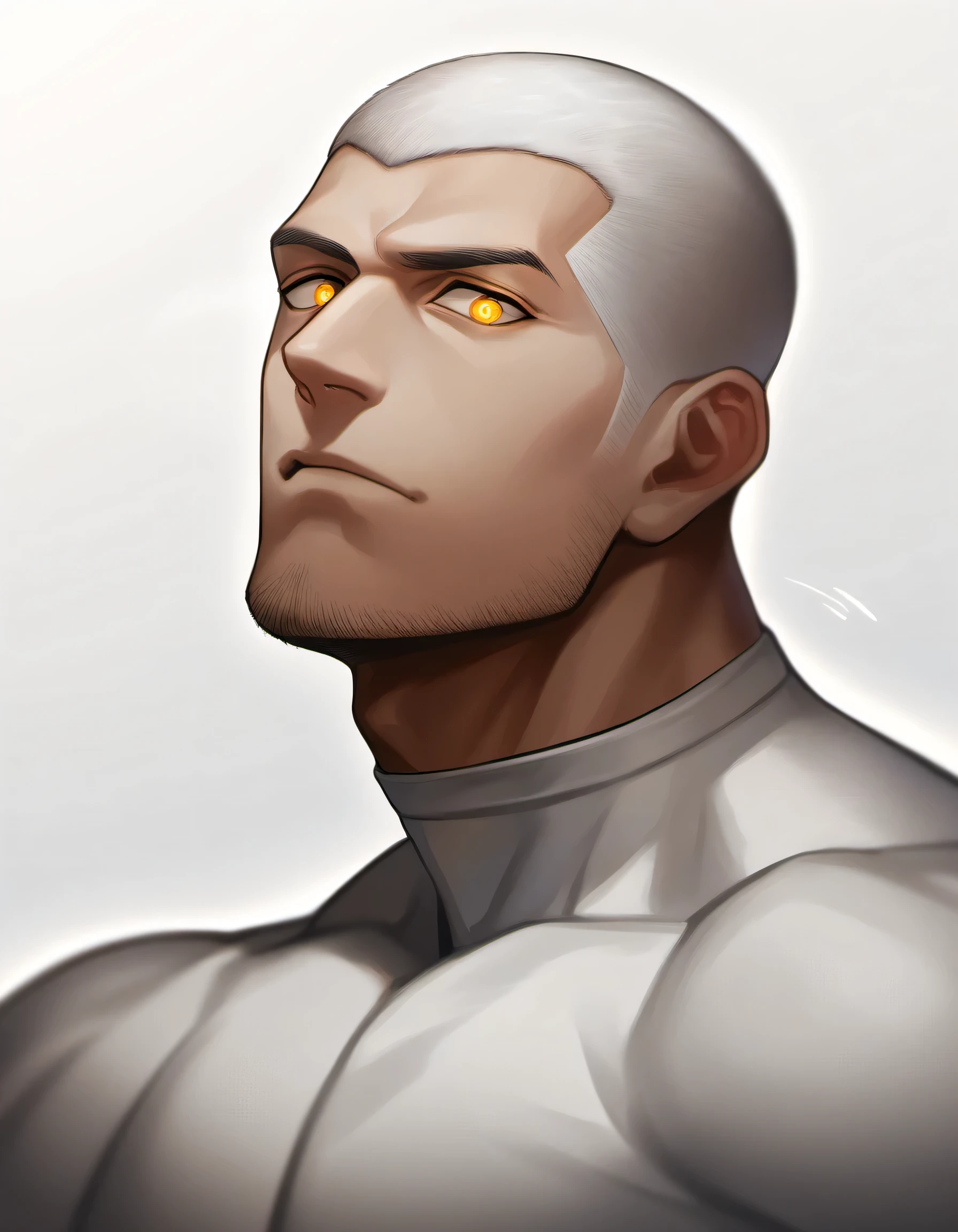 muscular male white synthetic biomech, divine pose, divine, devoid of face, (1male), flat face, action shot, cybernetic, fully white, (devoid of hair), smooth, synthetic skin, synthetic muscles, accurate anatomy, all smooth, no plates, (blurry face), no , smooth pecks, no black accents, full white, (NOhumans),