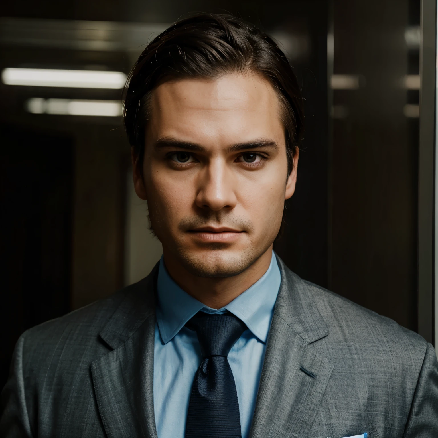 Face swap man in suit