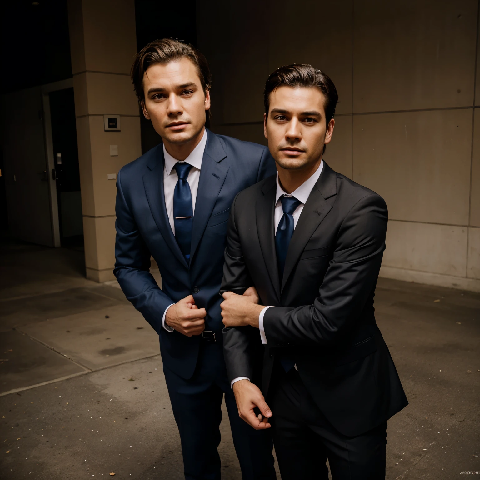 Face swap man in suit