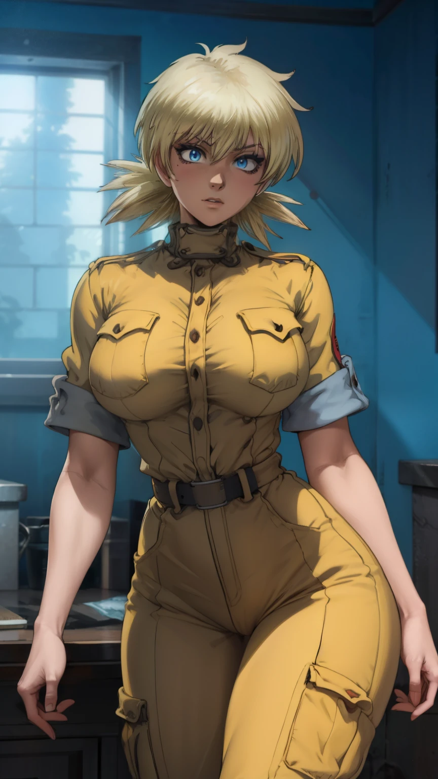 (masterpiece, highest quality, best quality, official art, beautiful and aesthetic: 1.2), (1girl), extremely detailed, (fractal art: 1.3), highest detailed, lower boddy focus, lower body, HDR, ), vivid visual effects, (dynamic stripes, luminous traces: 1.2), nude, hip focus, sexy, wide hips, thicc figure, completely naked, abs, muscular, ppussy, pusy focus. Face out of shot, Detailed face, Detailed eyes, perfect face, perfect eyes, seras, wearing overall jumpsuit, overall jumpsuit, exposed thighs, exposed breasts, naked breasts, naked tits