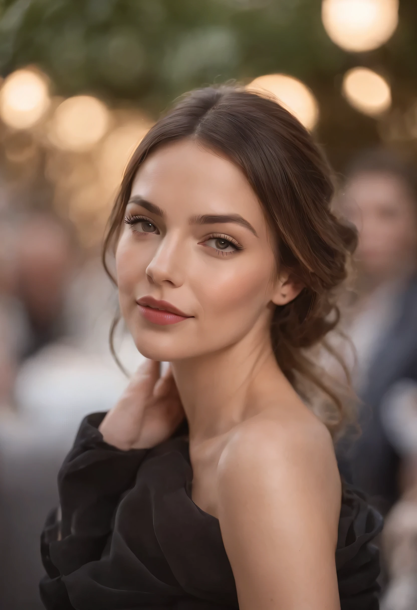 ultra realistic ,jeune femme 36 ans, classe, elegant, attractive , seductress, Beau sourire, avec des airs de Sophie Marceau, Ana de Armas, Margot Robbie, avoir l&#39;air confiant dans un style d&#39;affaires, avec costume beige, assis à une table devant l&#39;ordinateur, avec des sourcils mi-longs, drawn lips, yeux verts, belle femme marchant dans la rue France et regardant la caméra, 8K, incredibly detailed, acuity, Details + professional lighting, photographic lighting + 50mm, 80mm, 100m + Galerie Lightroom + Photographie Behance + unsplash --ar 2:3 - photo ultra realistic
