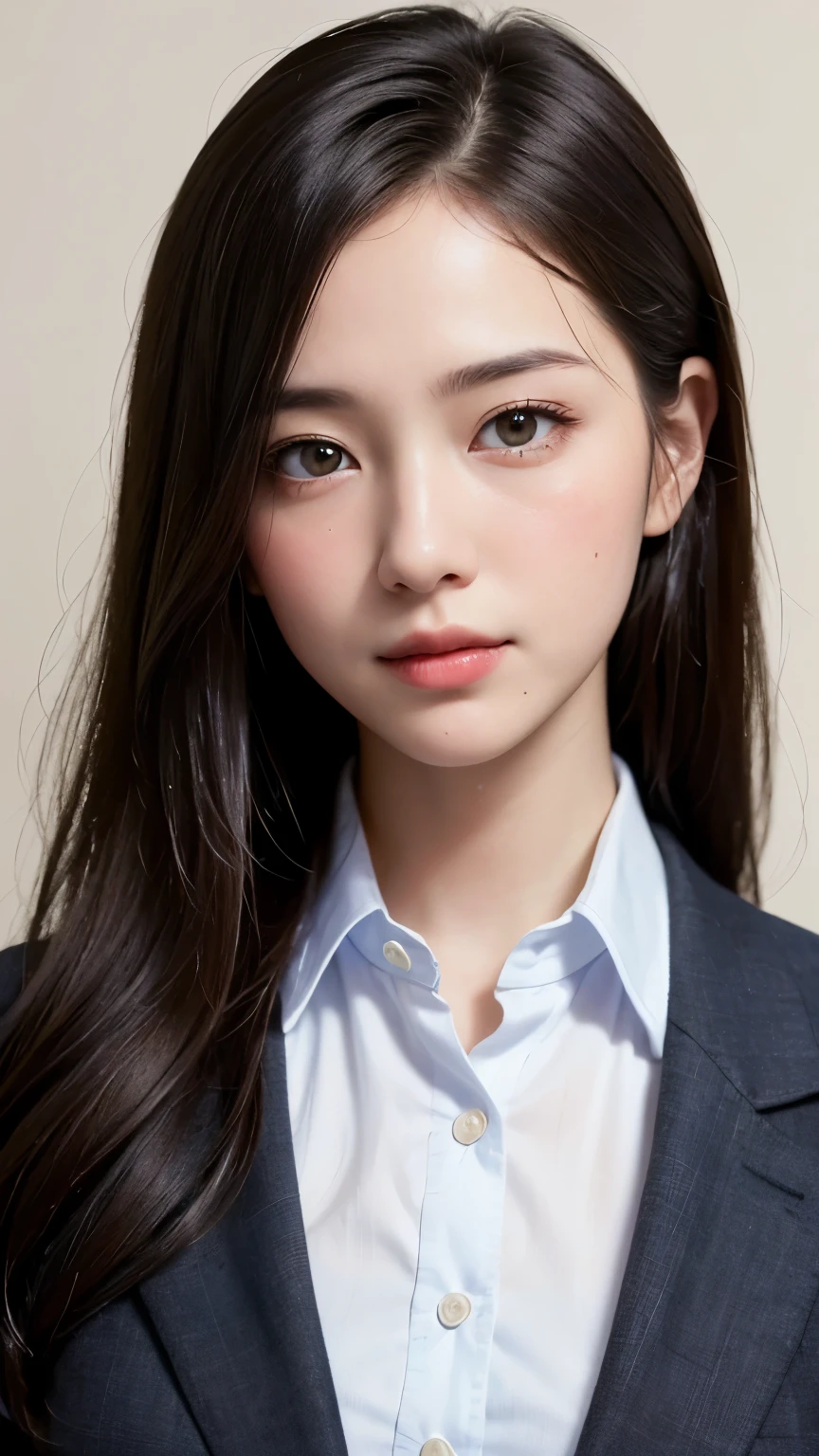 (masterpiece:1.3)、Super detailed finish、(High resolution、8k:1.3)、(highest quality、Super realistic like a photo:1.5)、sharp focus, ultra high definition face、Face is in focus、Ultra high definition and beautiful eyes、Eyes are symmetrical:1.3、High-definition and beautiful skin、firm skin、close up on face、1 high school girl、uniform、16 years old、Very cute、very cute、natural make, glossy lips、Strange look, wet eyes:1.3, blush:1.3, embarrassed:1.3