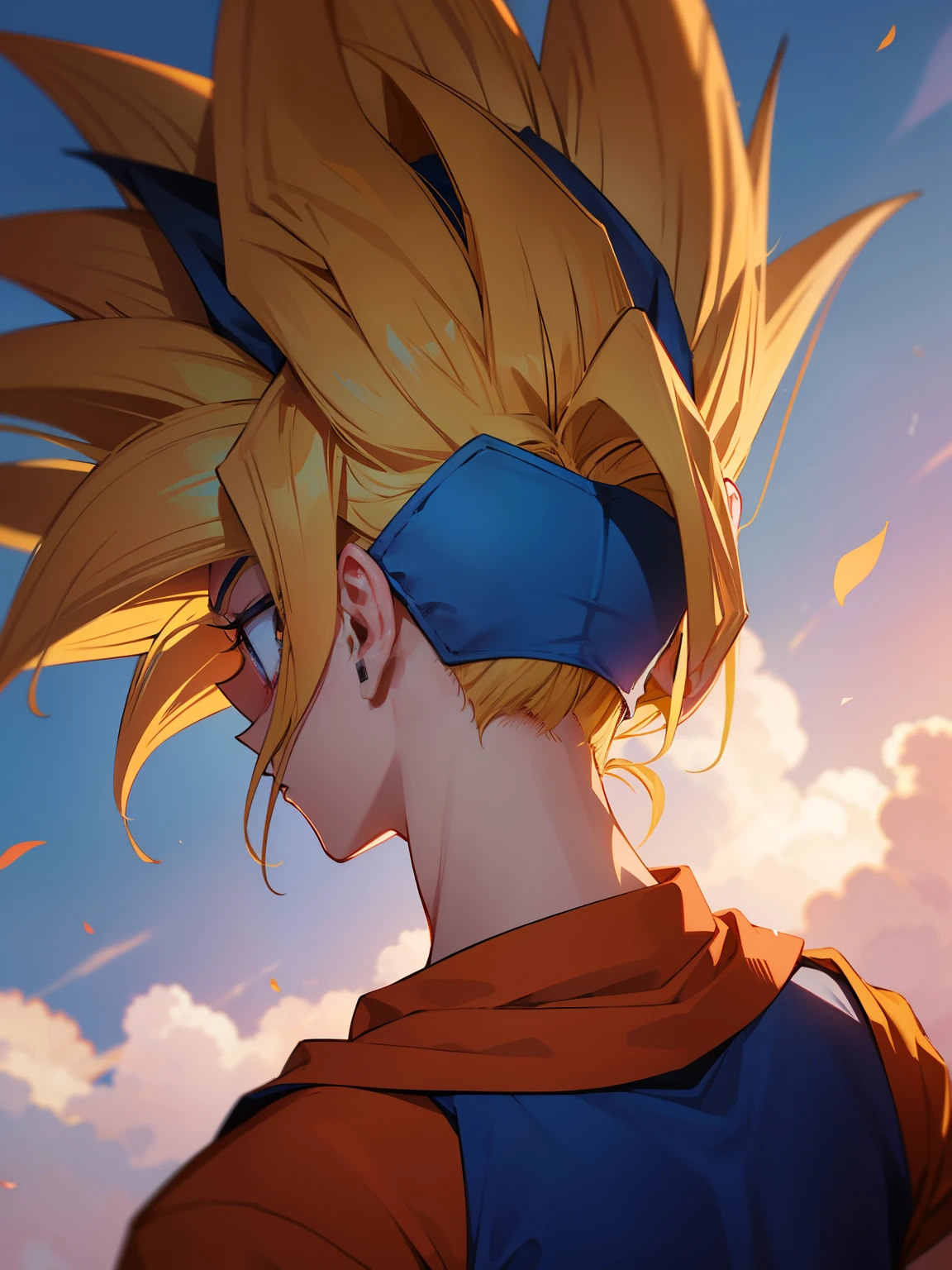 Alta calidad, premiado, high resolution, 8K goku y vegeta triste