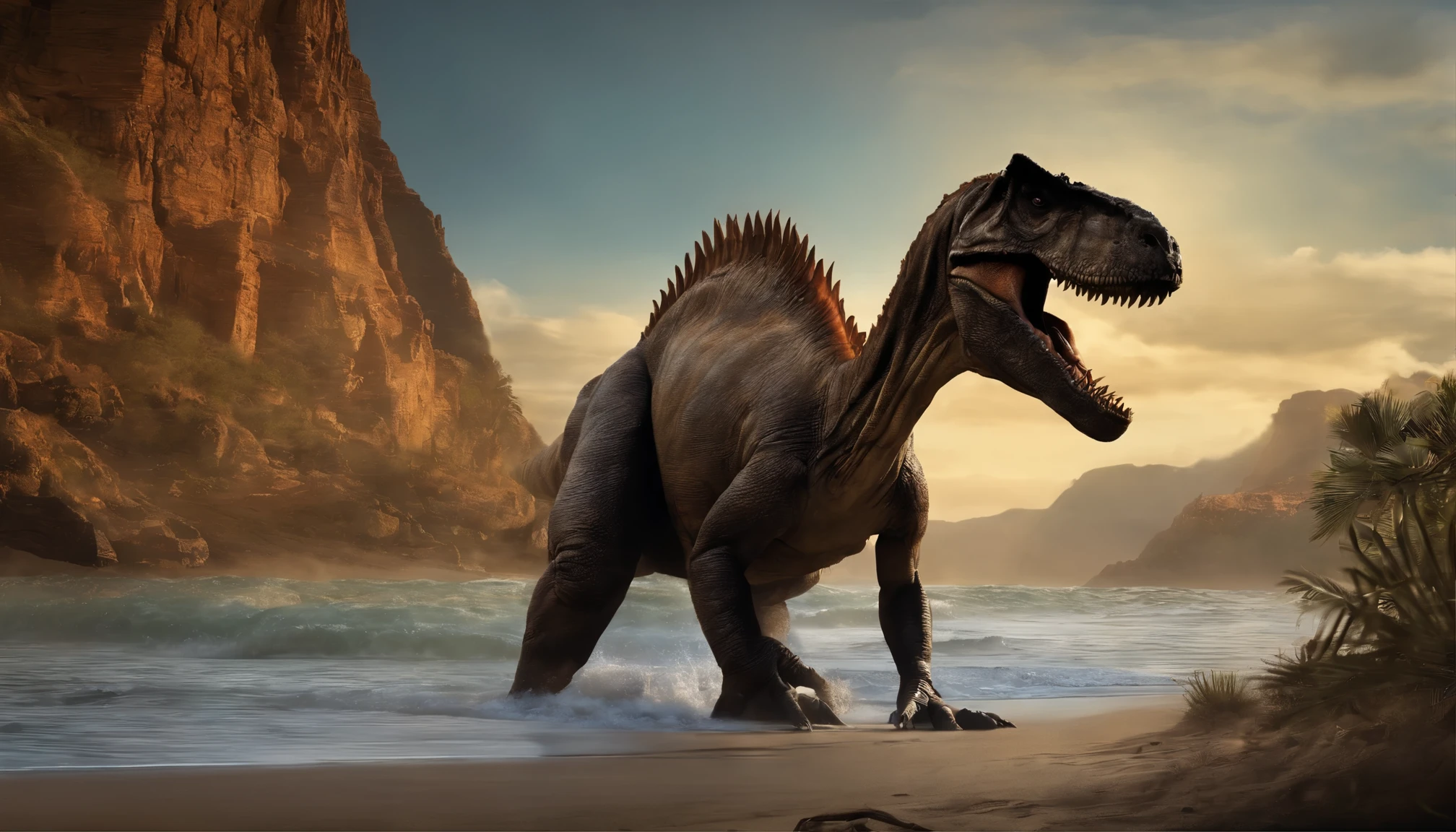 Los dinosaurios llevan lobos.