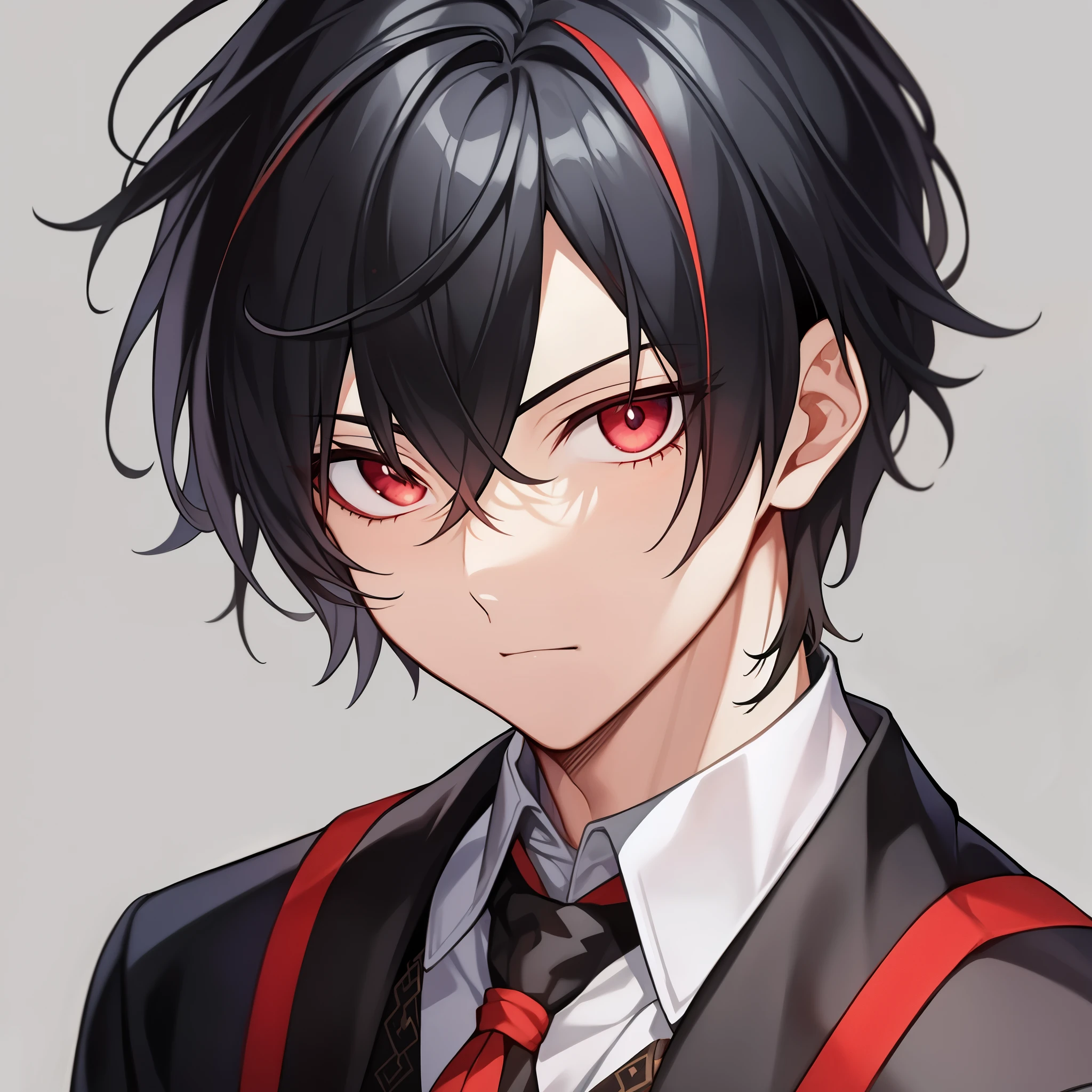 ****** anime with black hair and red eyes wearing a suit, ****** anime, jovem anime homem, cute japanese demon boy, portrait Gamoe Yandere grimdark, com olhos vermelhos brilhantes, estilo de arte anime moe, com olhos vermelhos brilhantes, Estilo de anime masculino, Gamoe Yandere, Homem bonito de anime, handsome guy in demon slayer art, estilo de arte de anime de alta qualidade