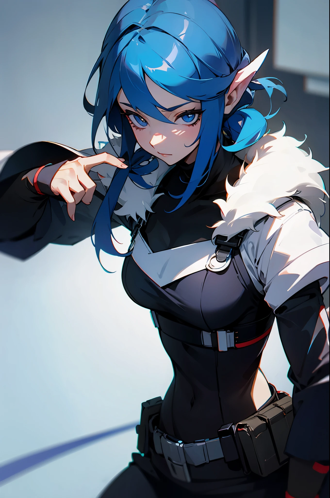 avatar, mask, black robbed outfit, young female